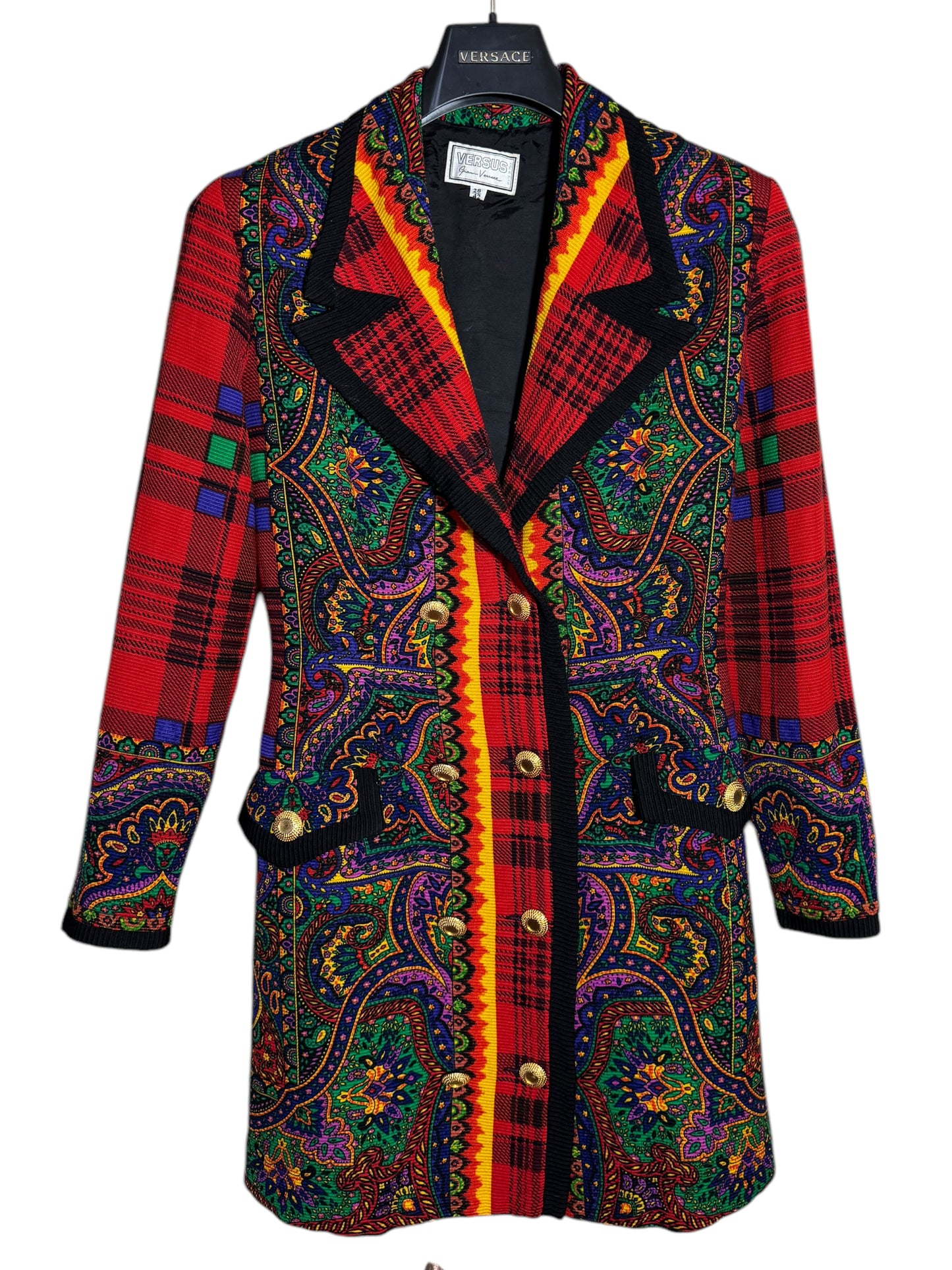Versus Gianni Versace - Cappotto Vintage Tartan e Paisley (42)