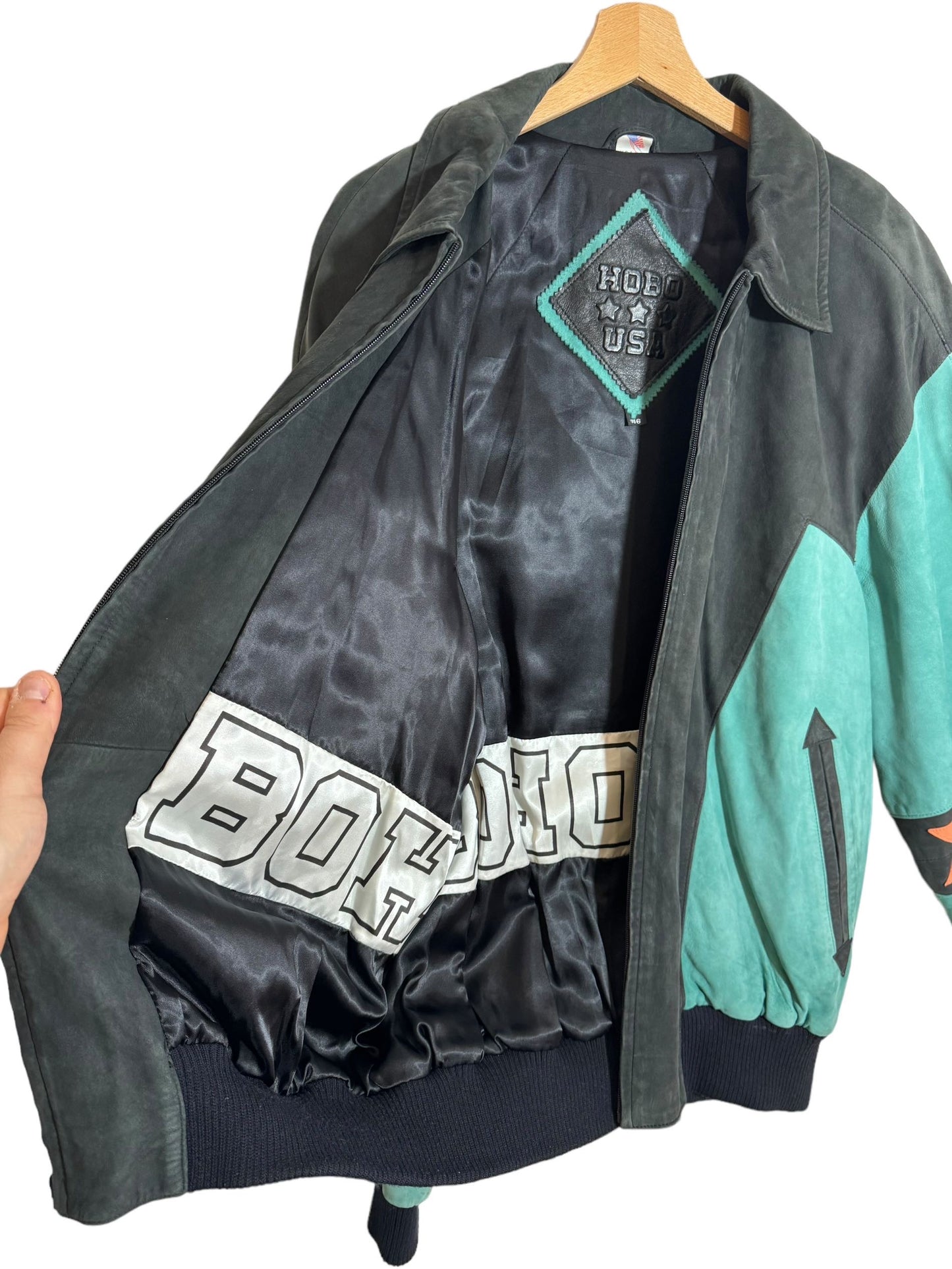 Giacca in pelle vintage Michael Hoban (XL)