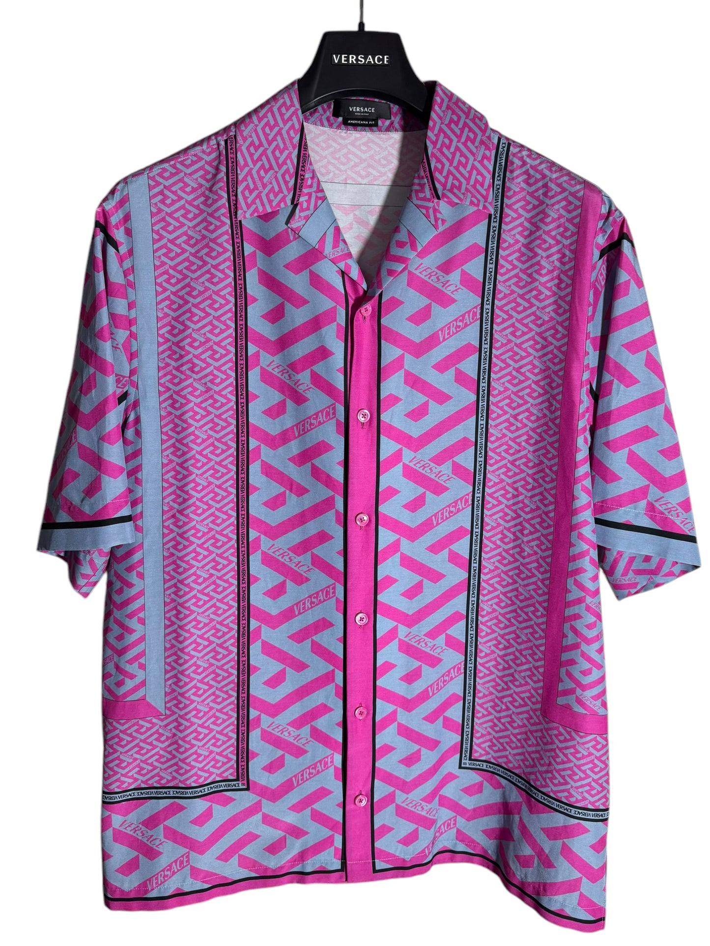 Camicia Versace Americana Fit - Cotone e Seta - Made in Italy