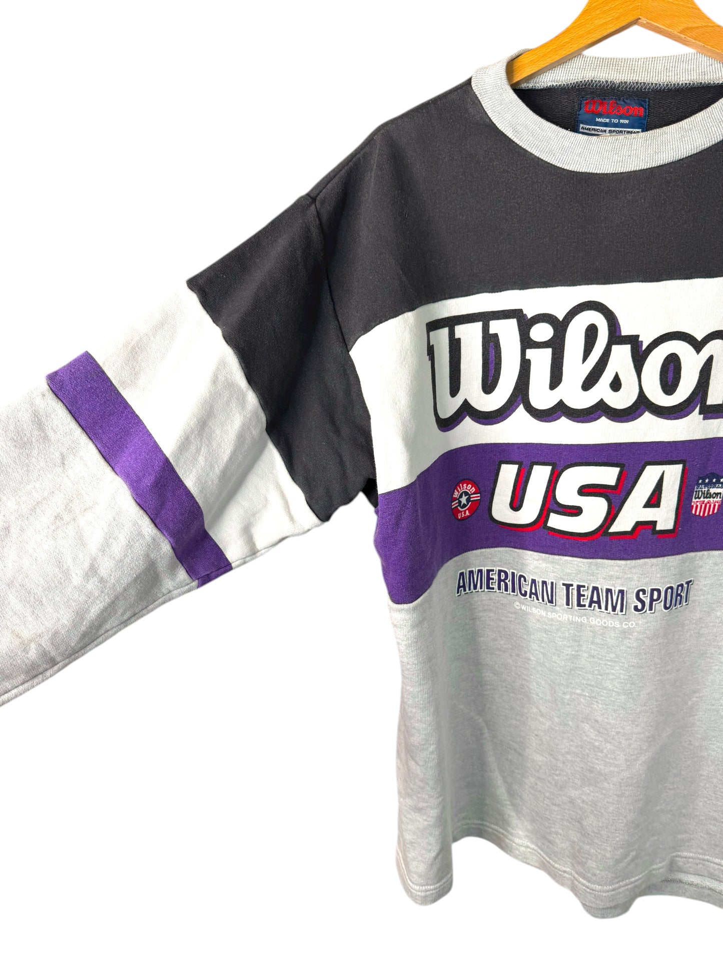 Felpa vintage Wilson USA American Team Sport anni ’90, XL
