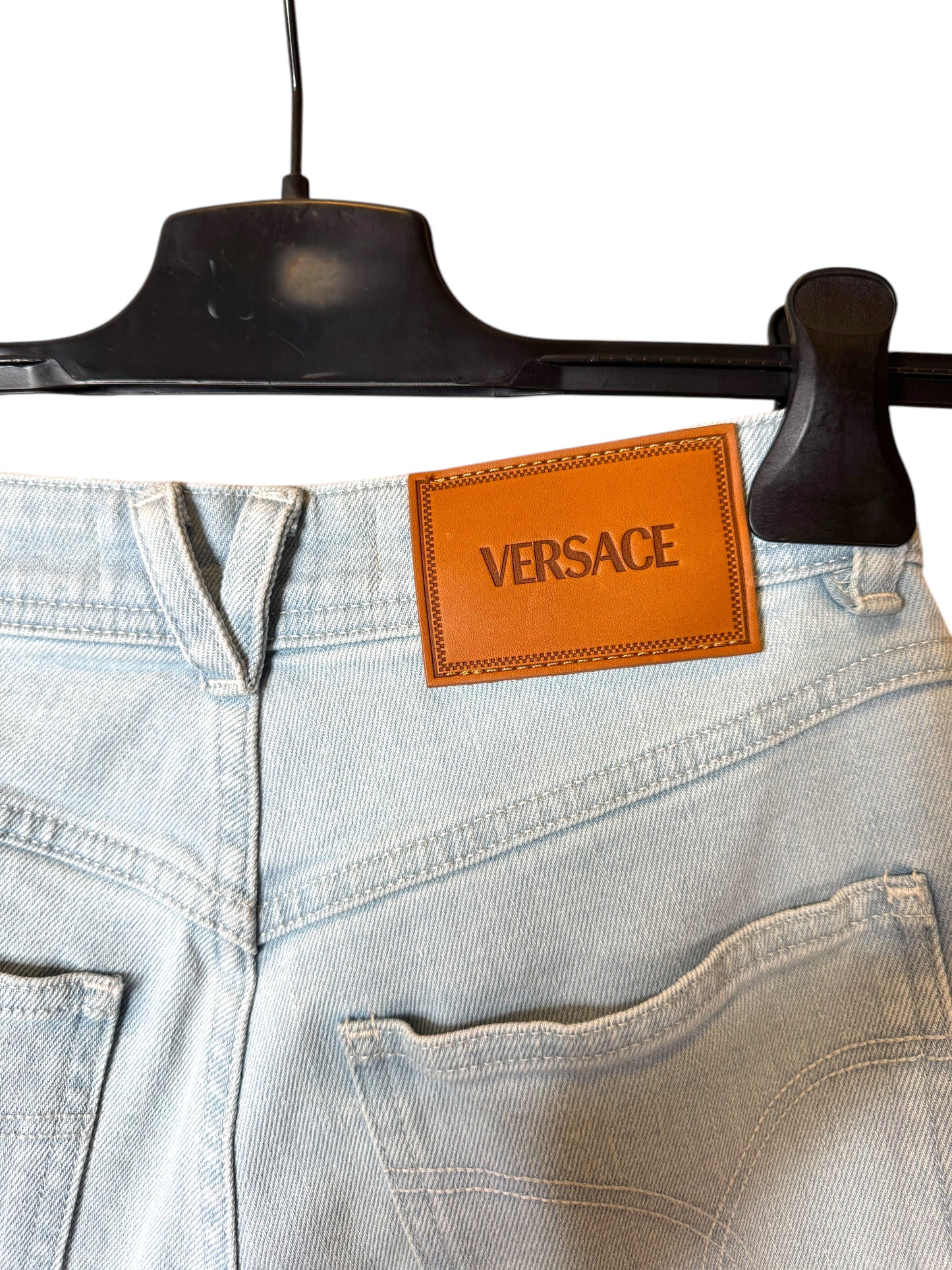 Jeans donna VERSACE skinny celeste