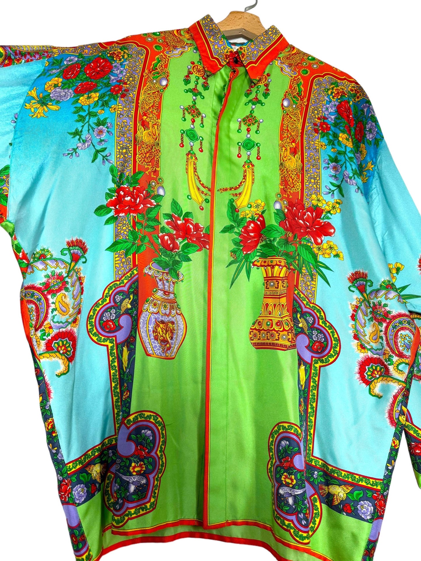 Gianni Versace linea Istante camicia vintage in seta (XL)