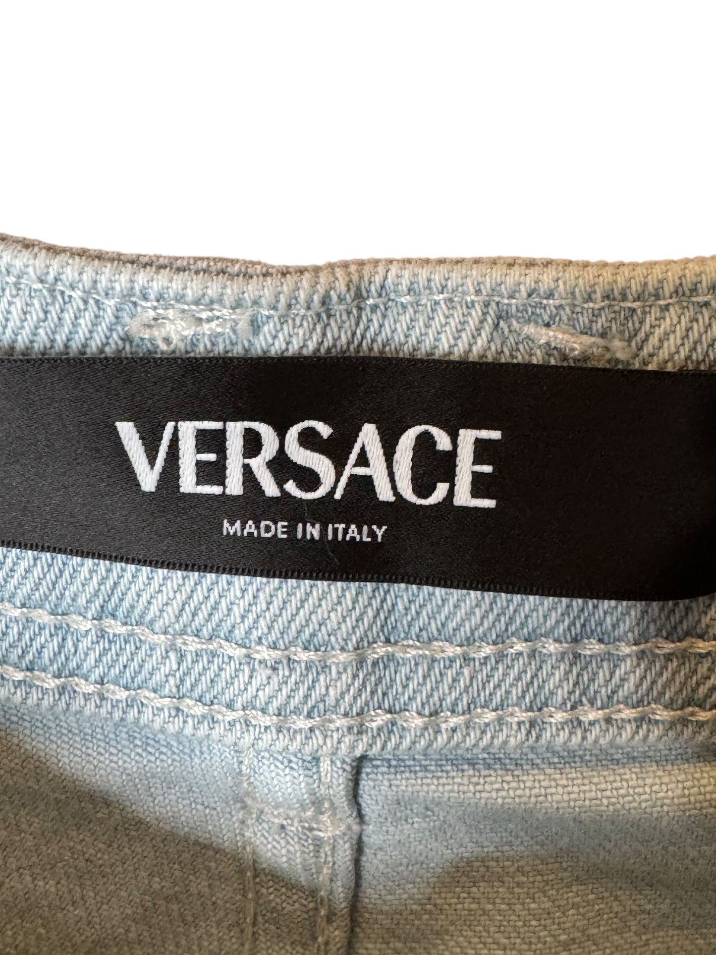 Jeans donna VERSACE skinny celeste