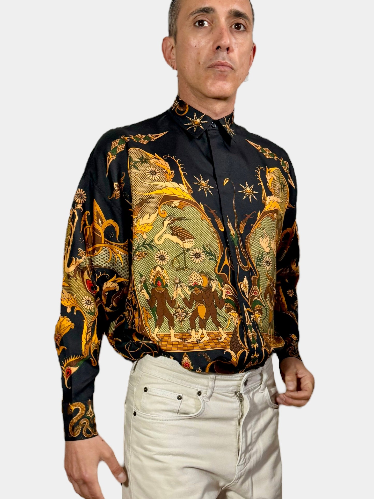 Camicia Fractal in seta