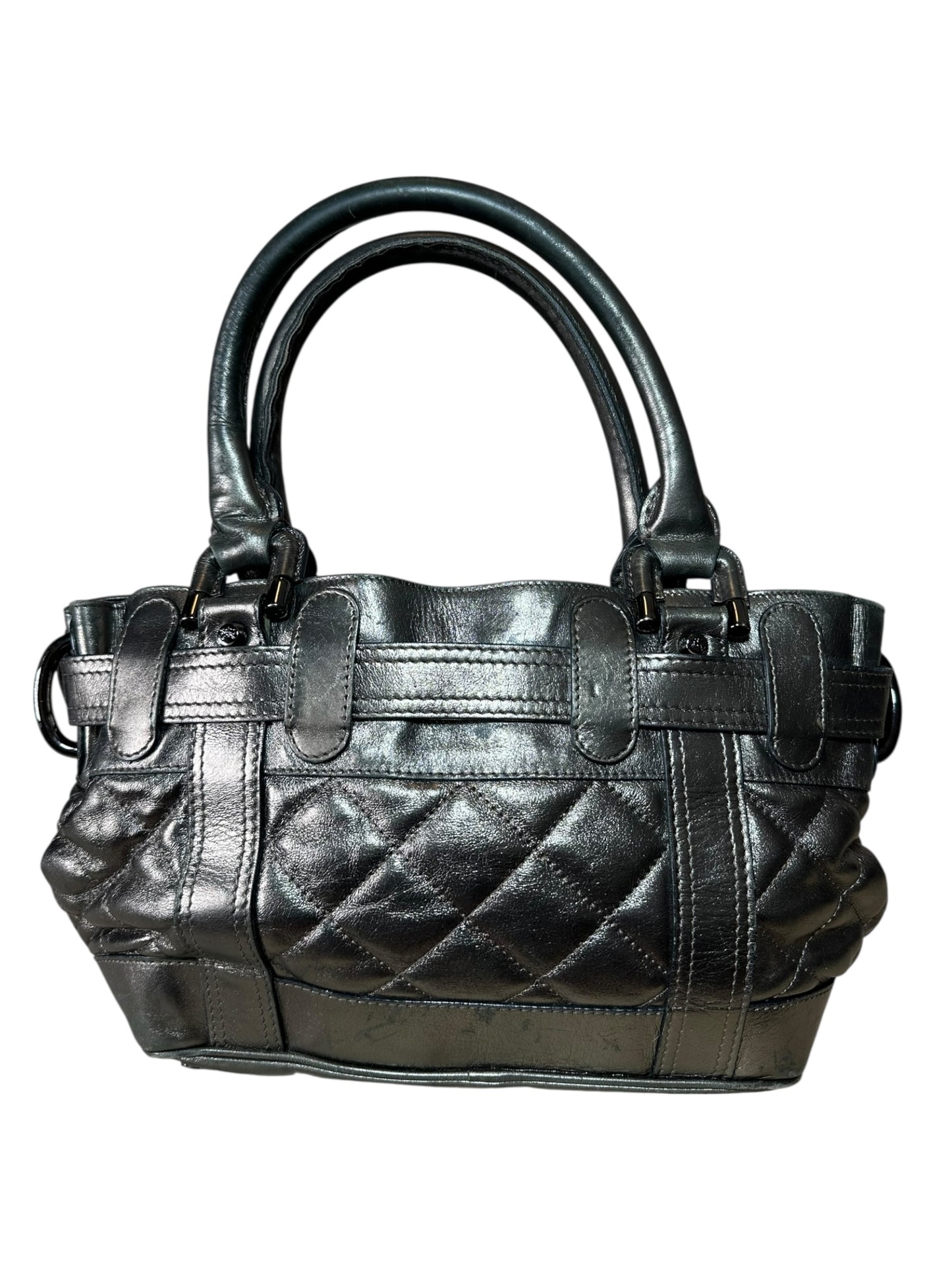 Burberry borsa in pelle metallizzata