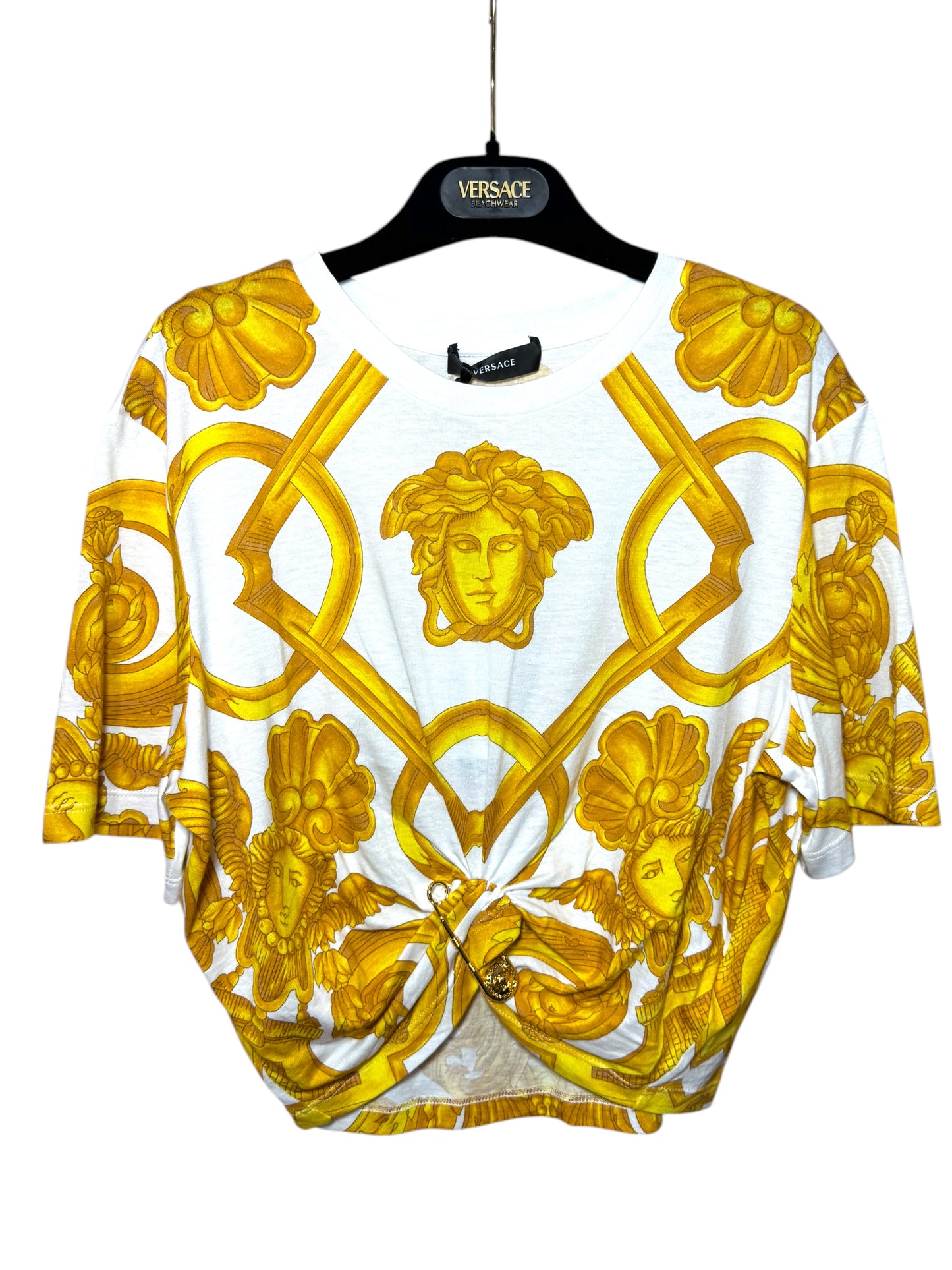 Versace T-shirt Donna Barocco Medusa Safety Pin