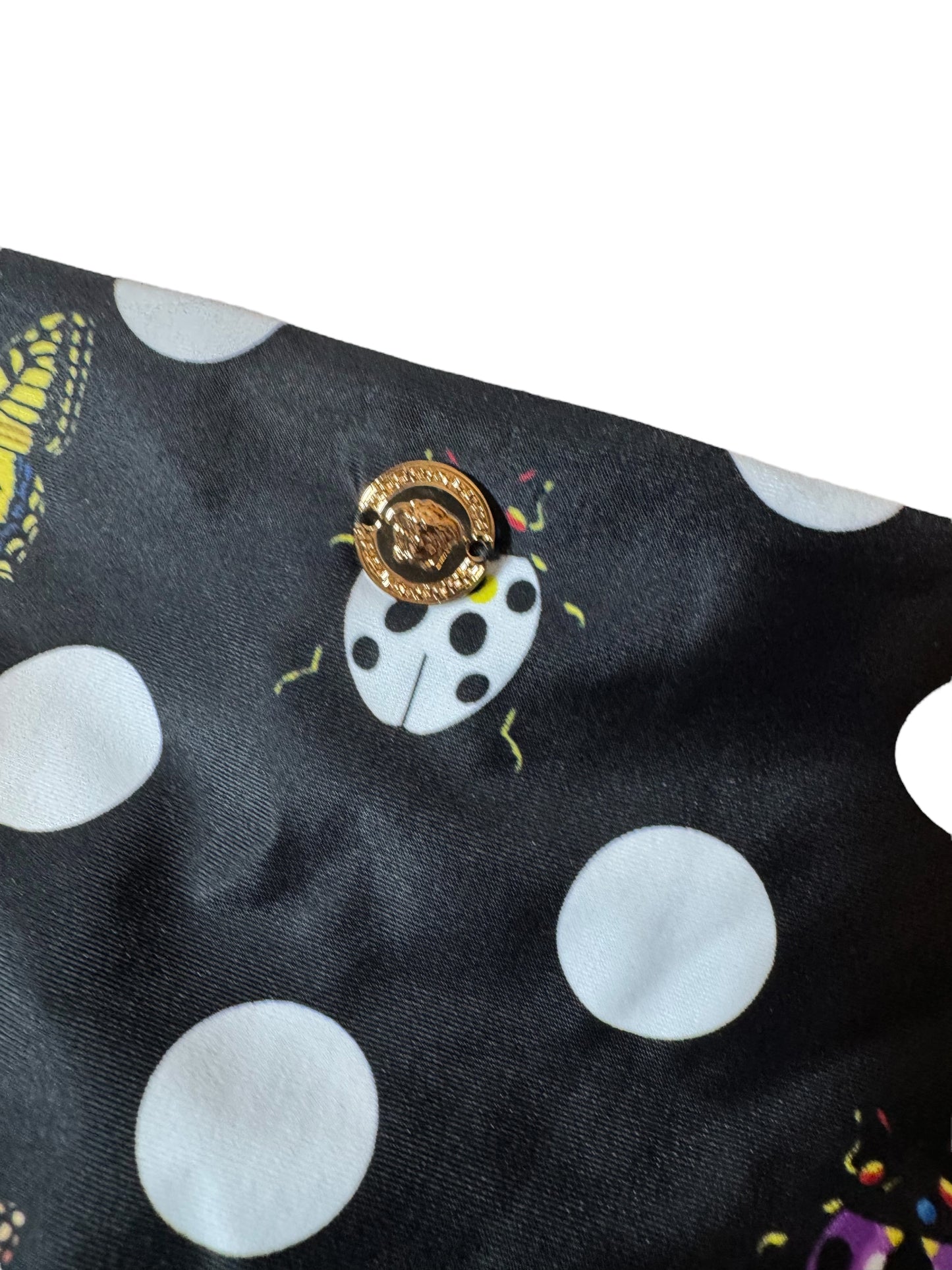 Slip Bikini Versace x Dua Lipa – Taglia 4 – Nero Pois – Nuovo con Etichette