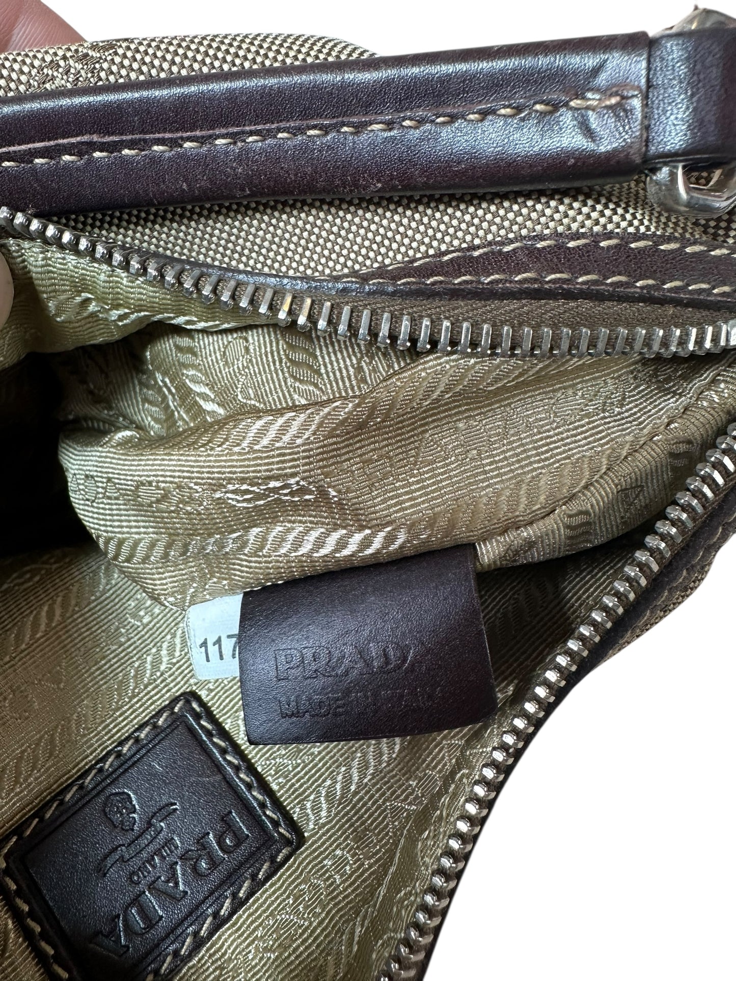 Prada mini borsa in canvas vintage