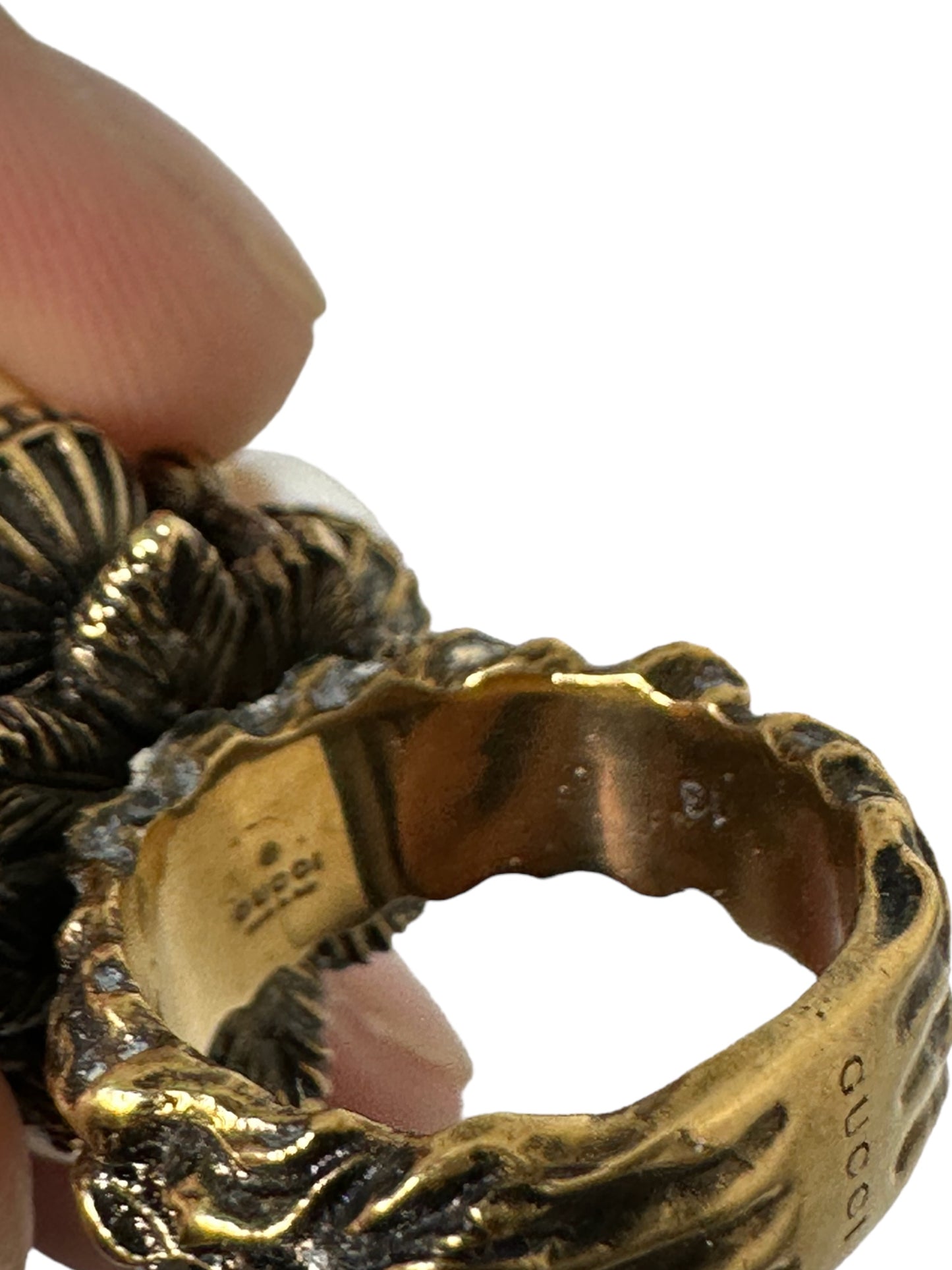 Gucci anello con perle
