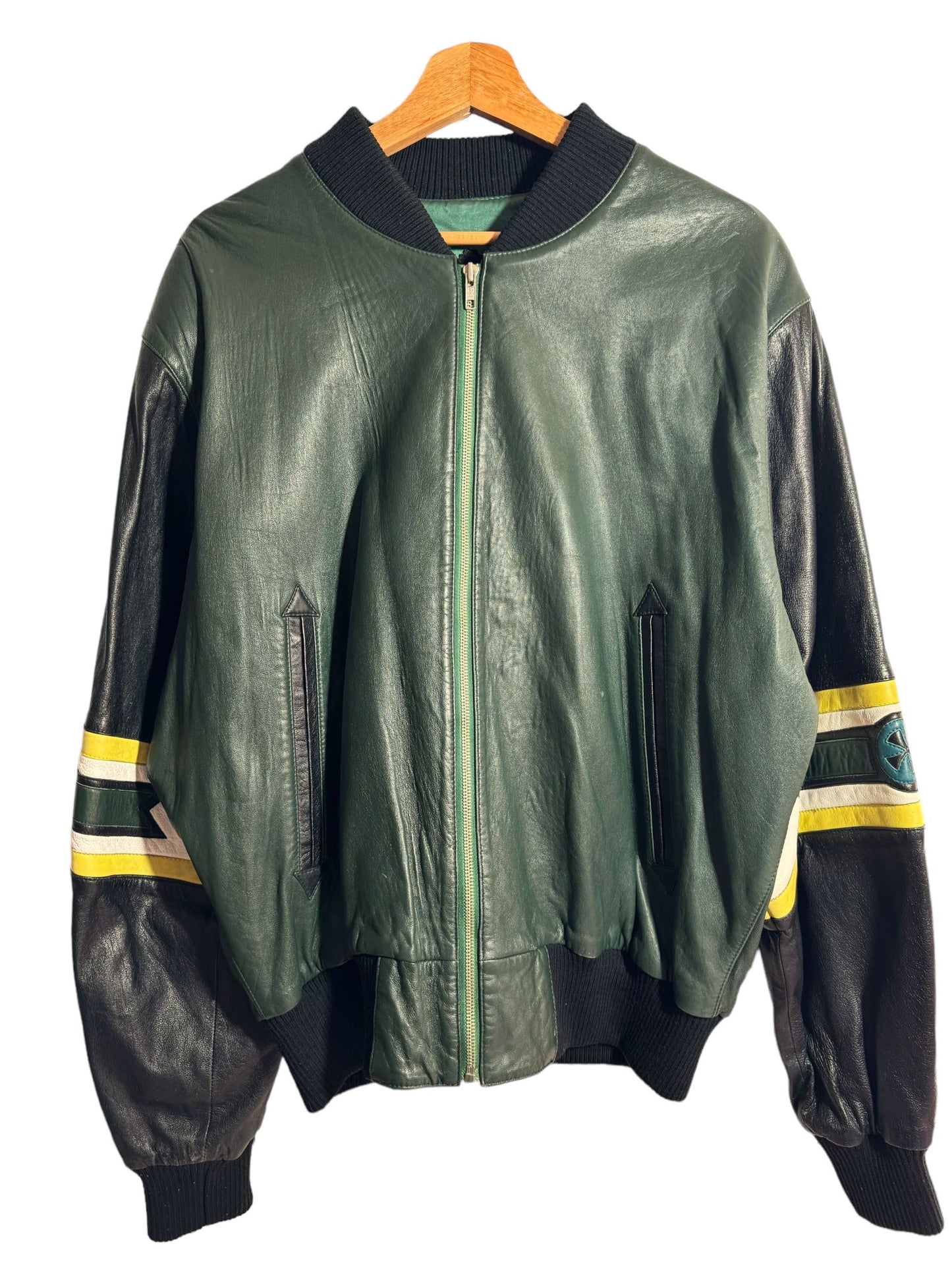 Giacca in pelle vintage Michael Hoban (L)