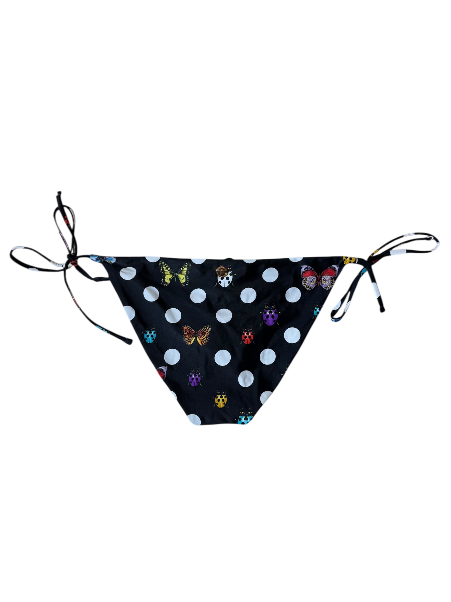 Slip Bikini Versace x Dua Lipa – Taglia 4 – Nero Pois – Nuovo con Etichette