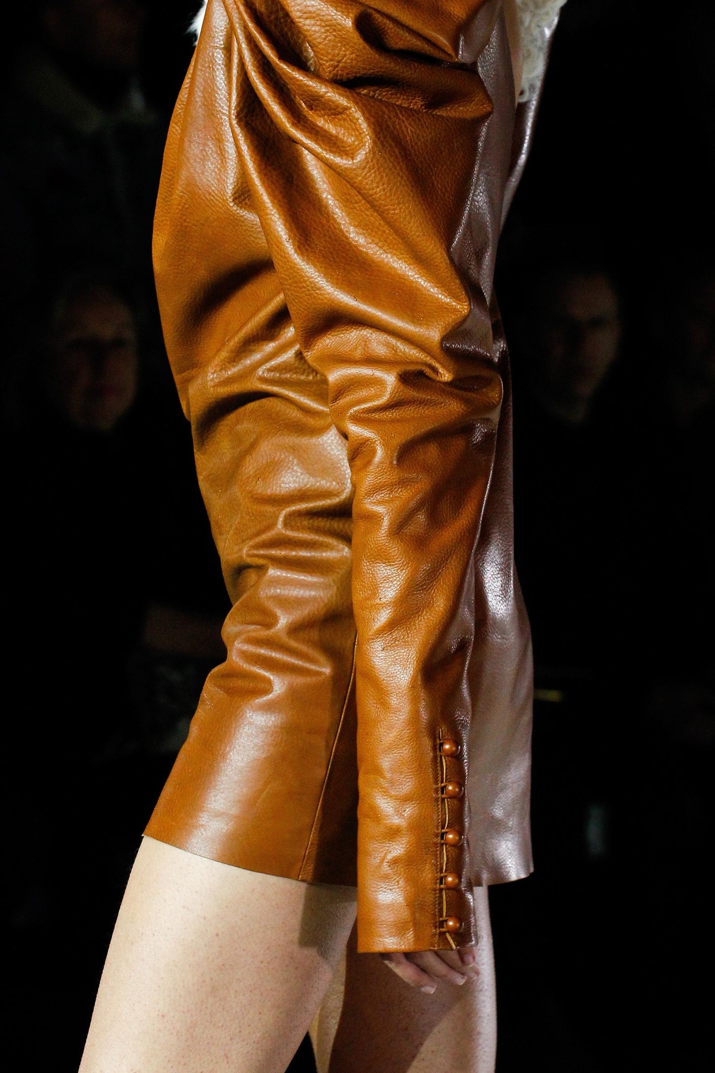 Saint Laurent mini abito in pelle (S)