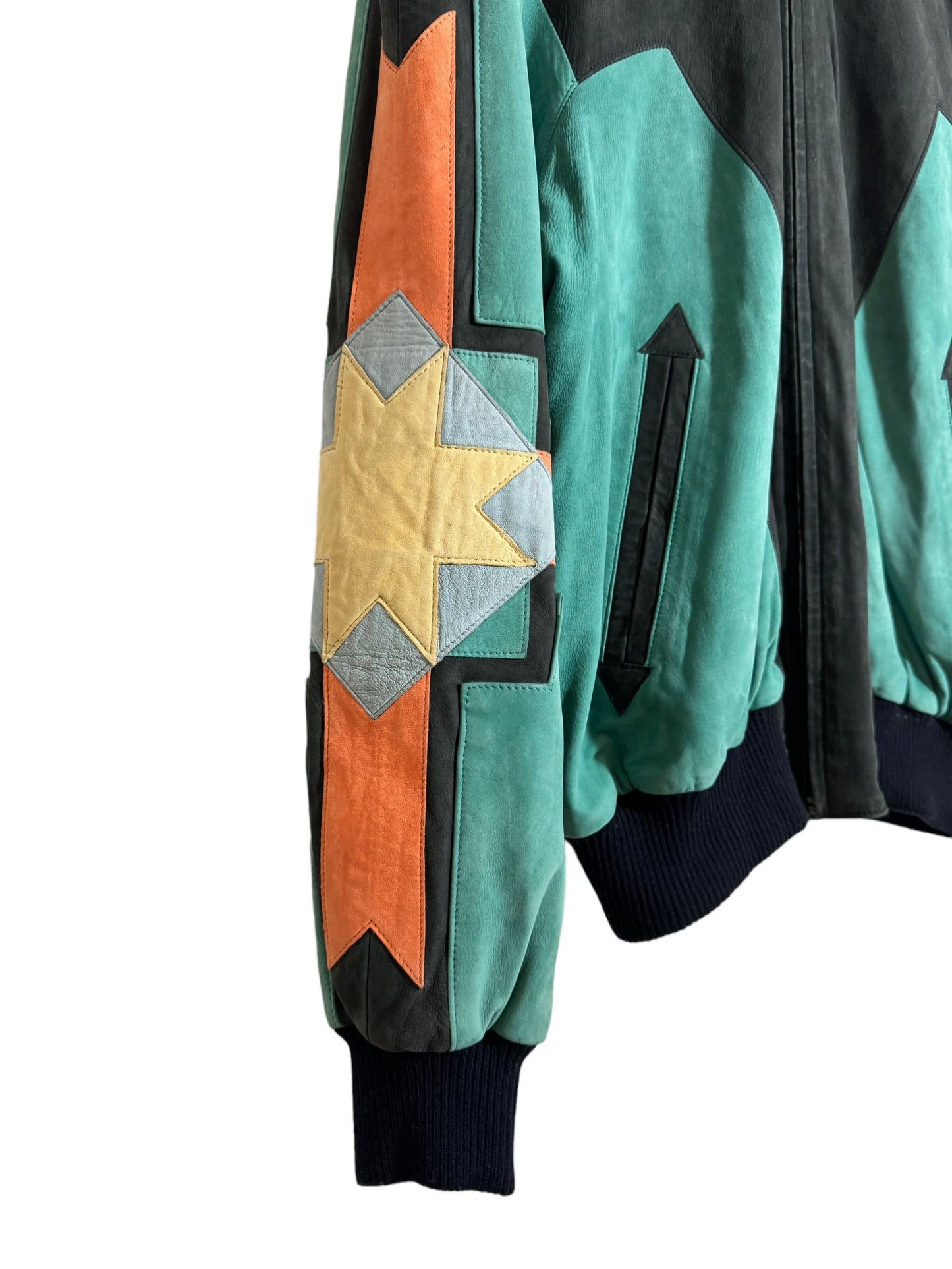 Giacca in pelle vintage Michael Hoban (XL)