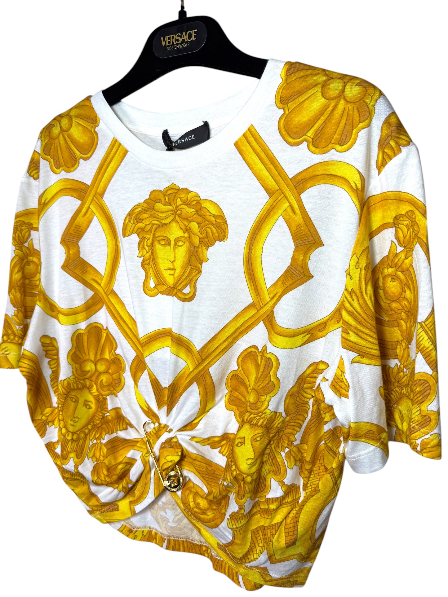 Versace T-shirt Donna Barocco Medusa Safety Pin