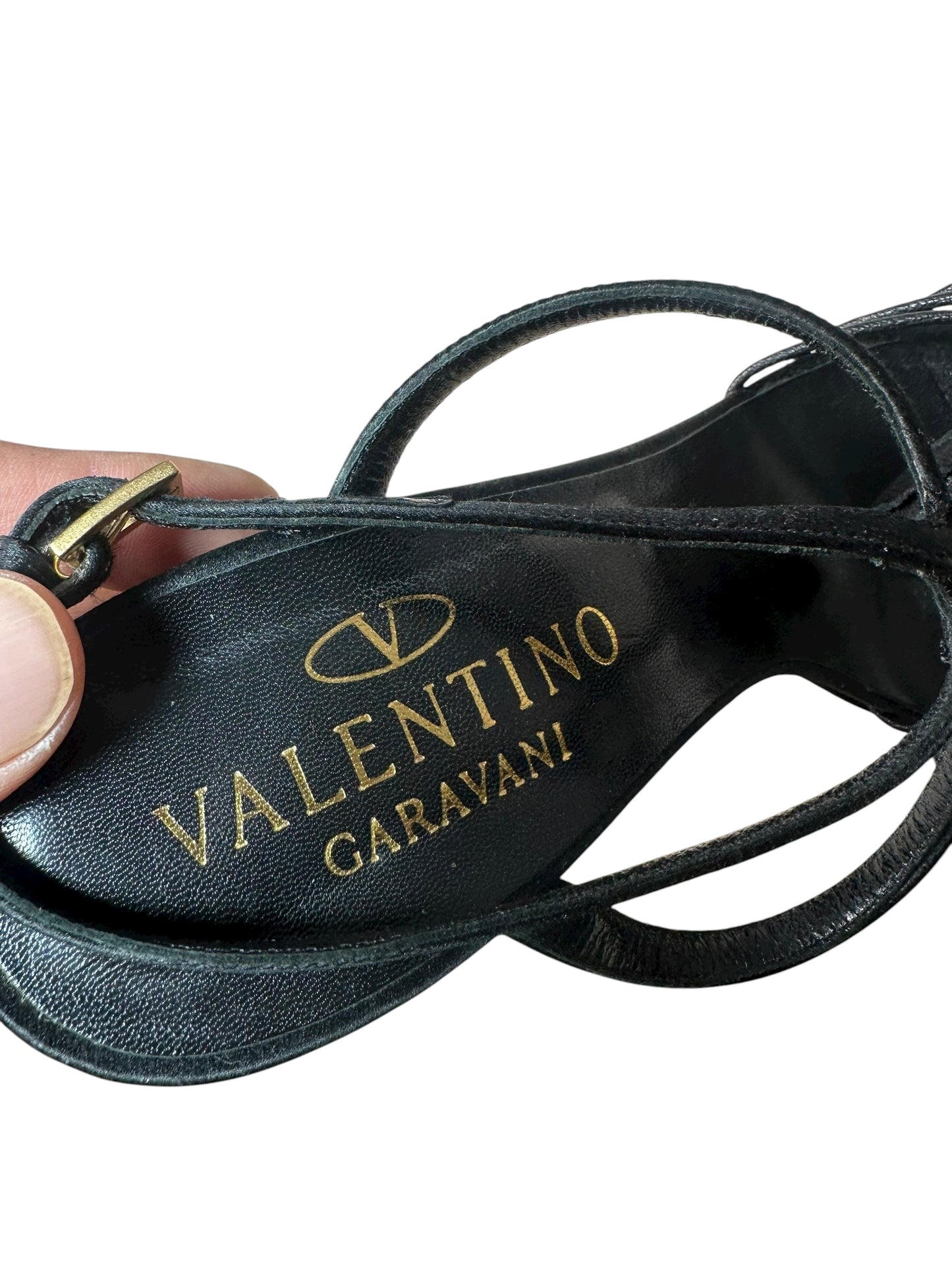 Valentino Garavani sandali in pelle e raso (37.5)