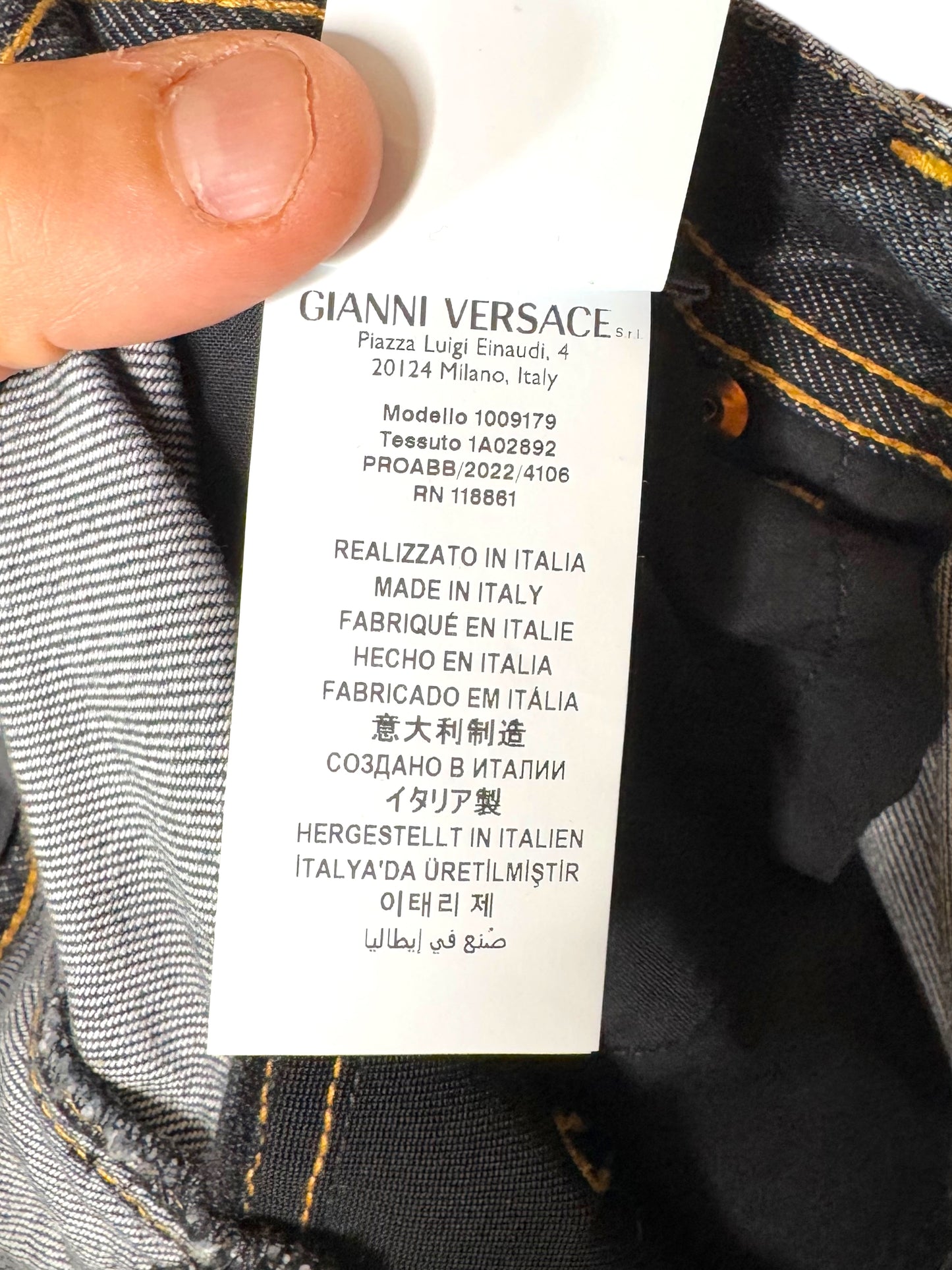 Jeans Leggings VERSACE Donna Tg. 24 Made in Italy - Nuovi