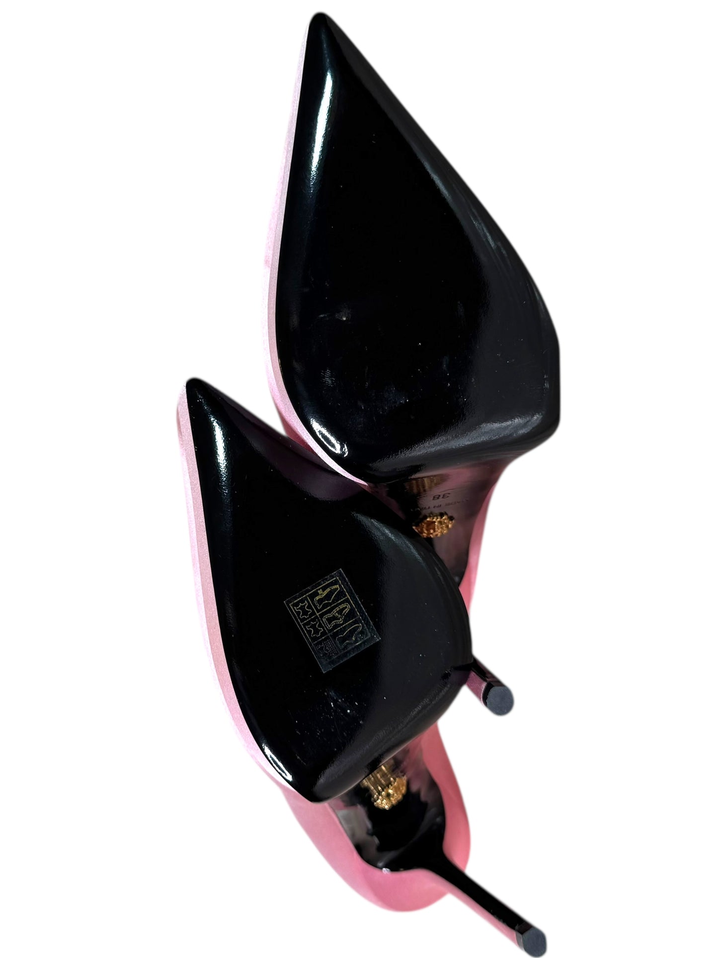 Decolleté Platform VERSACE Aevitas in Raso Rosa con Charm Medusa – Taglia 38