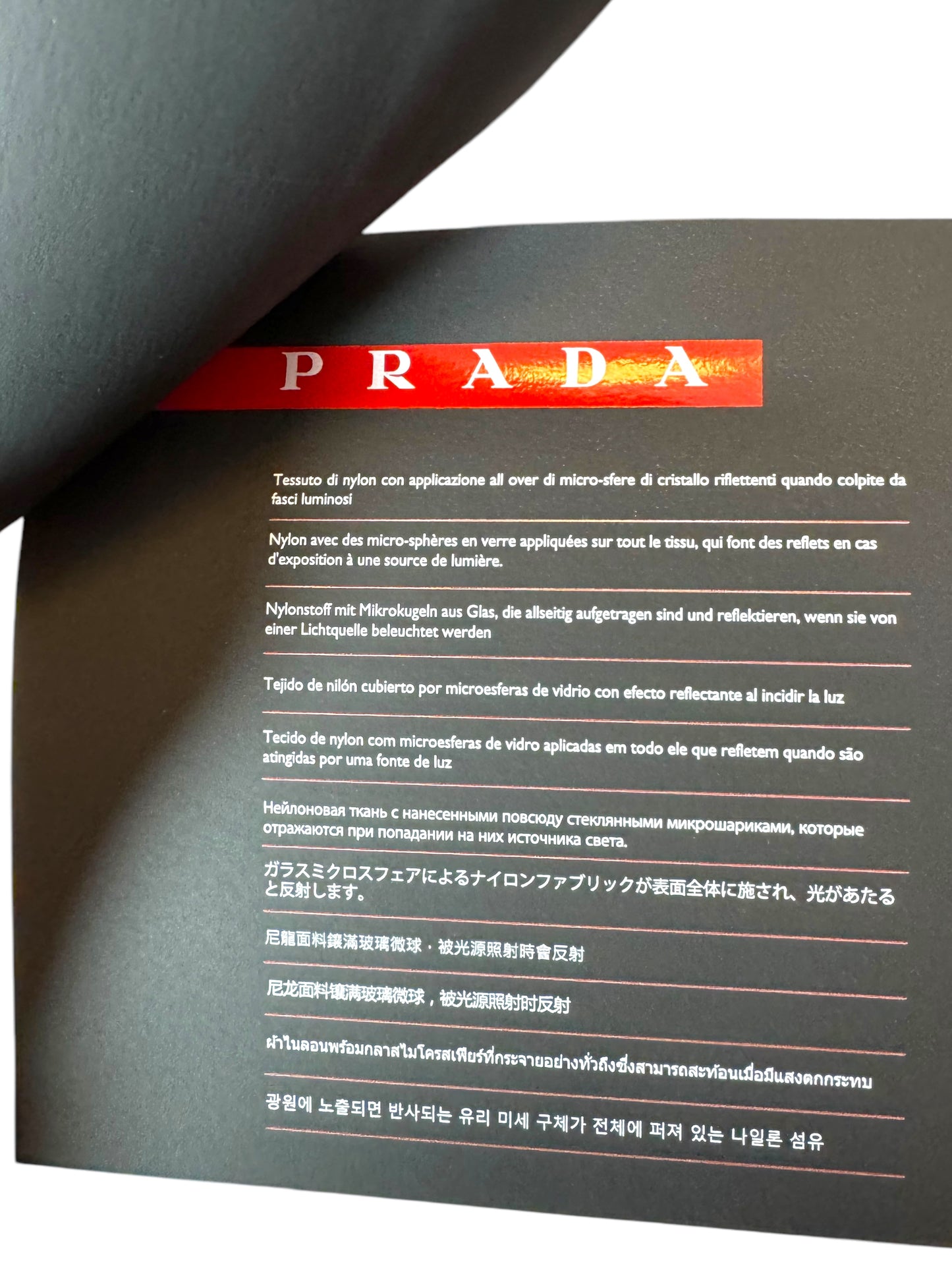 Giacca Prada Linea Rossa LR-LX066 Riflettente Uomo Taglia L
