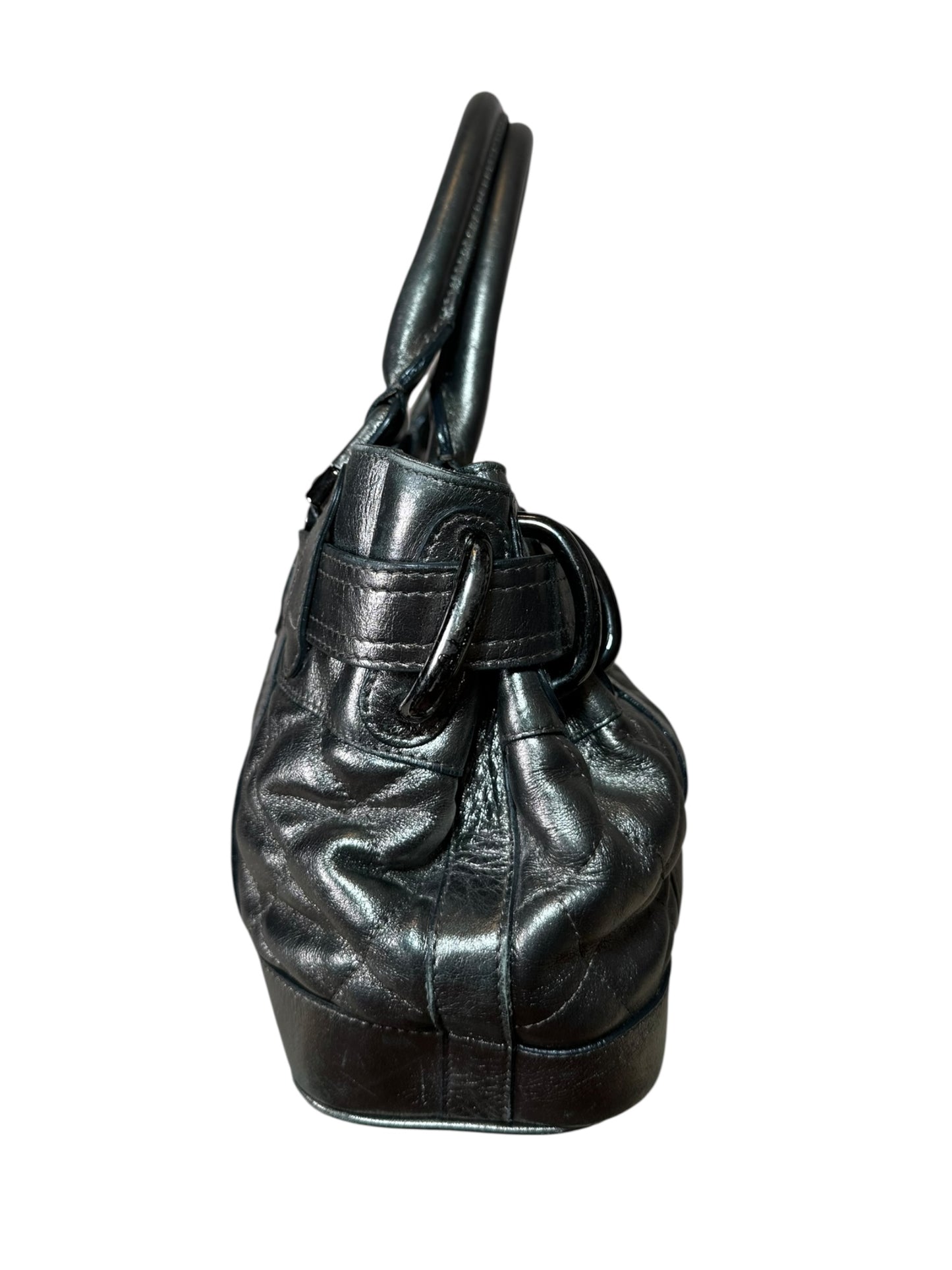 Burberry borsa in pelle metallizzata