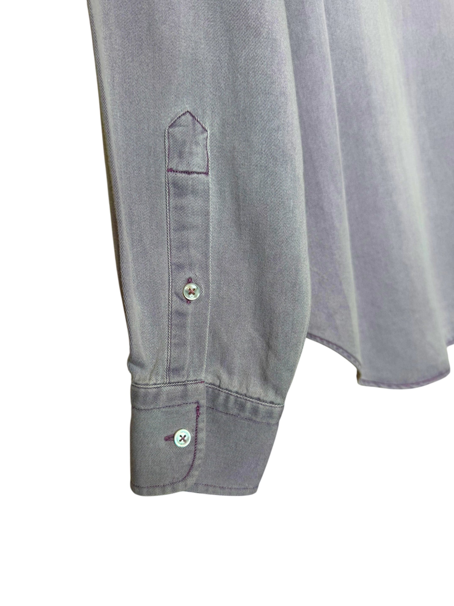 Loro Piana Camicia Uomo Cotone Soft Grigio L/XL – Bottoni Madreperla