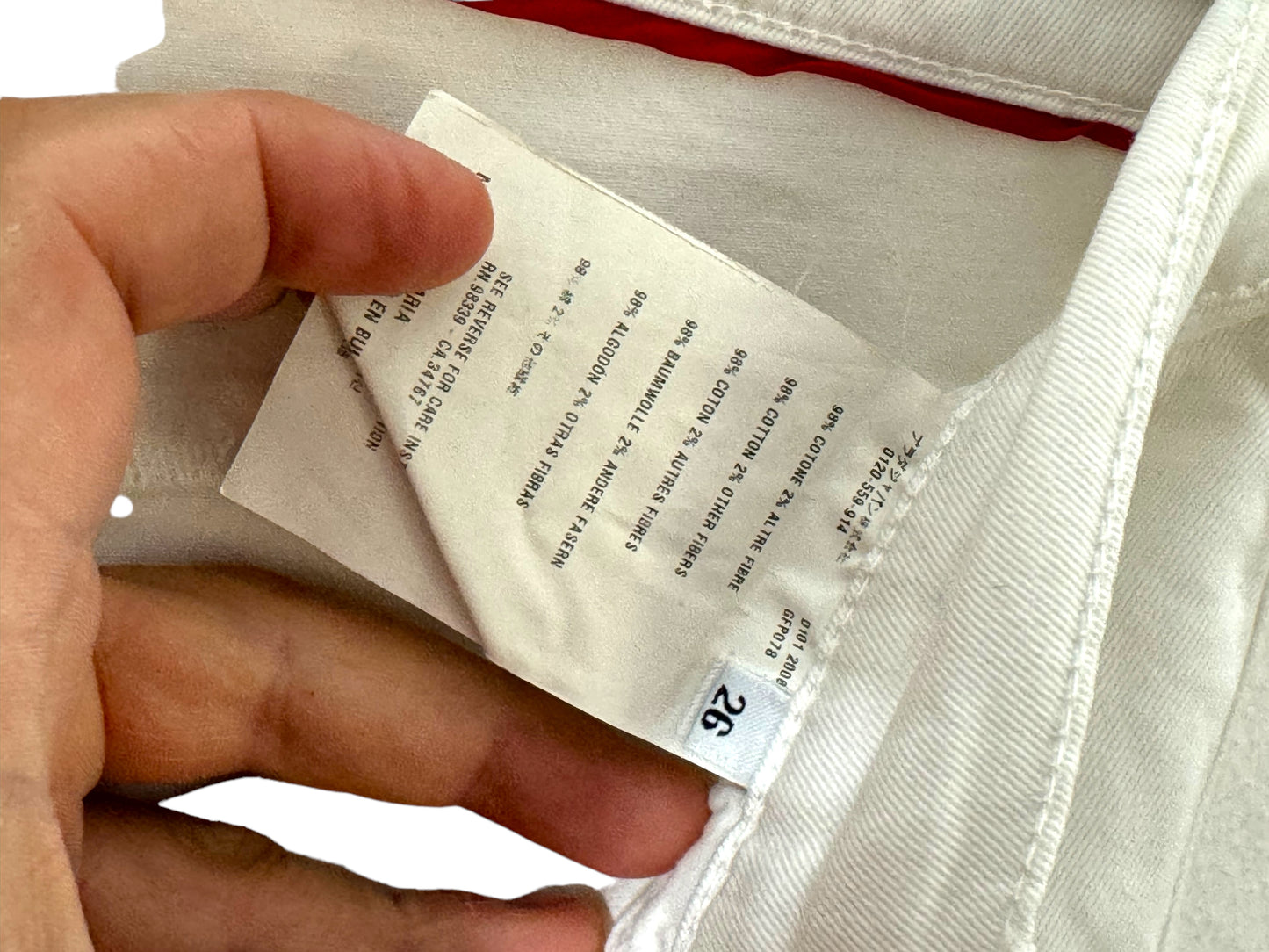 Prada pantaloni a zampa in jeans bianco