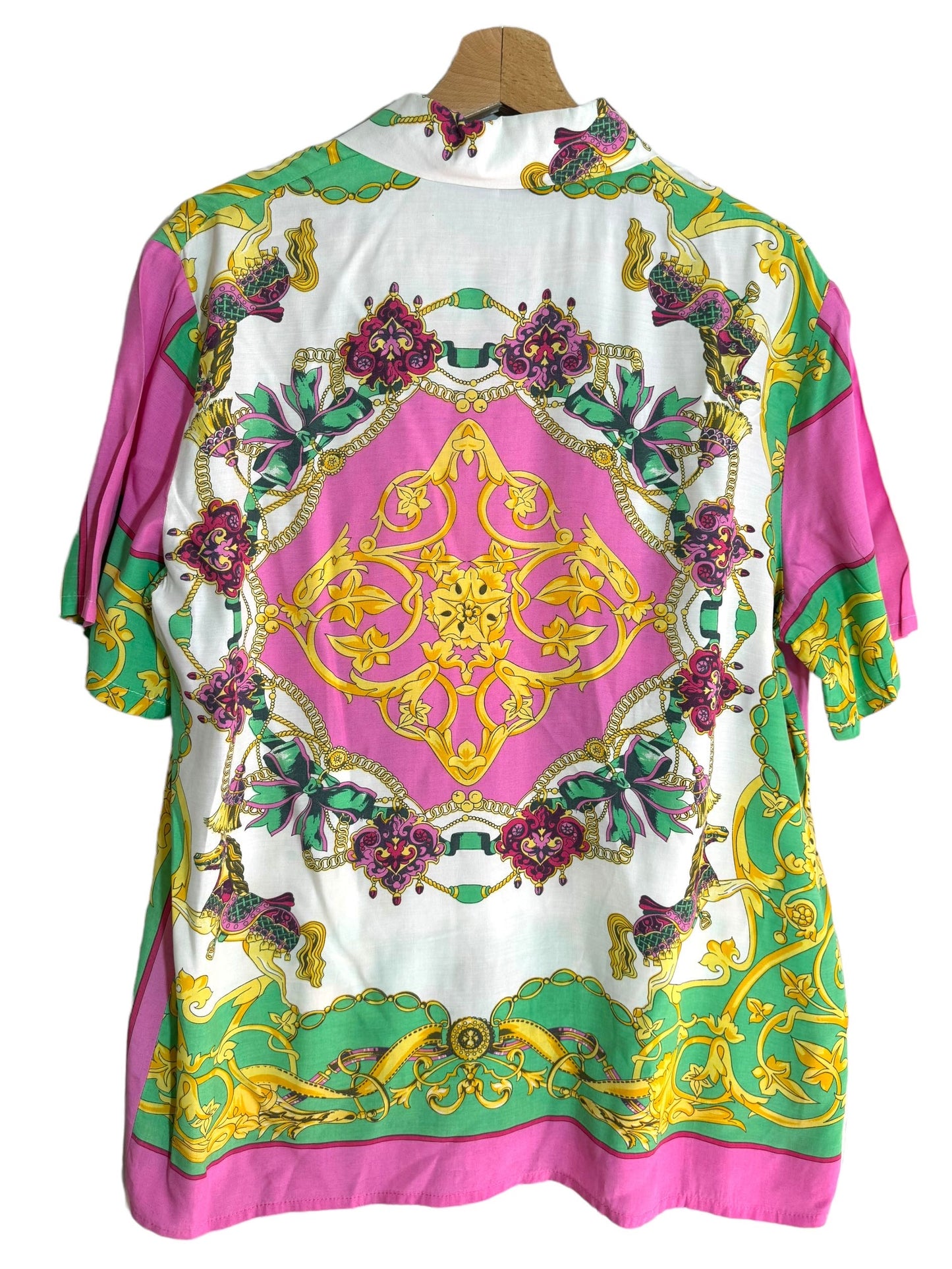 Camicia vintage con fantasia barocca (M)