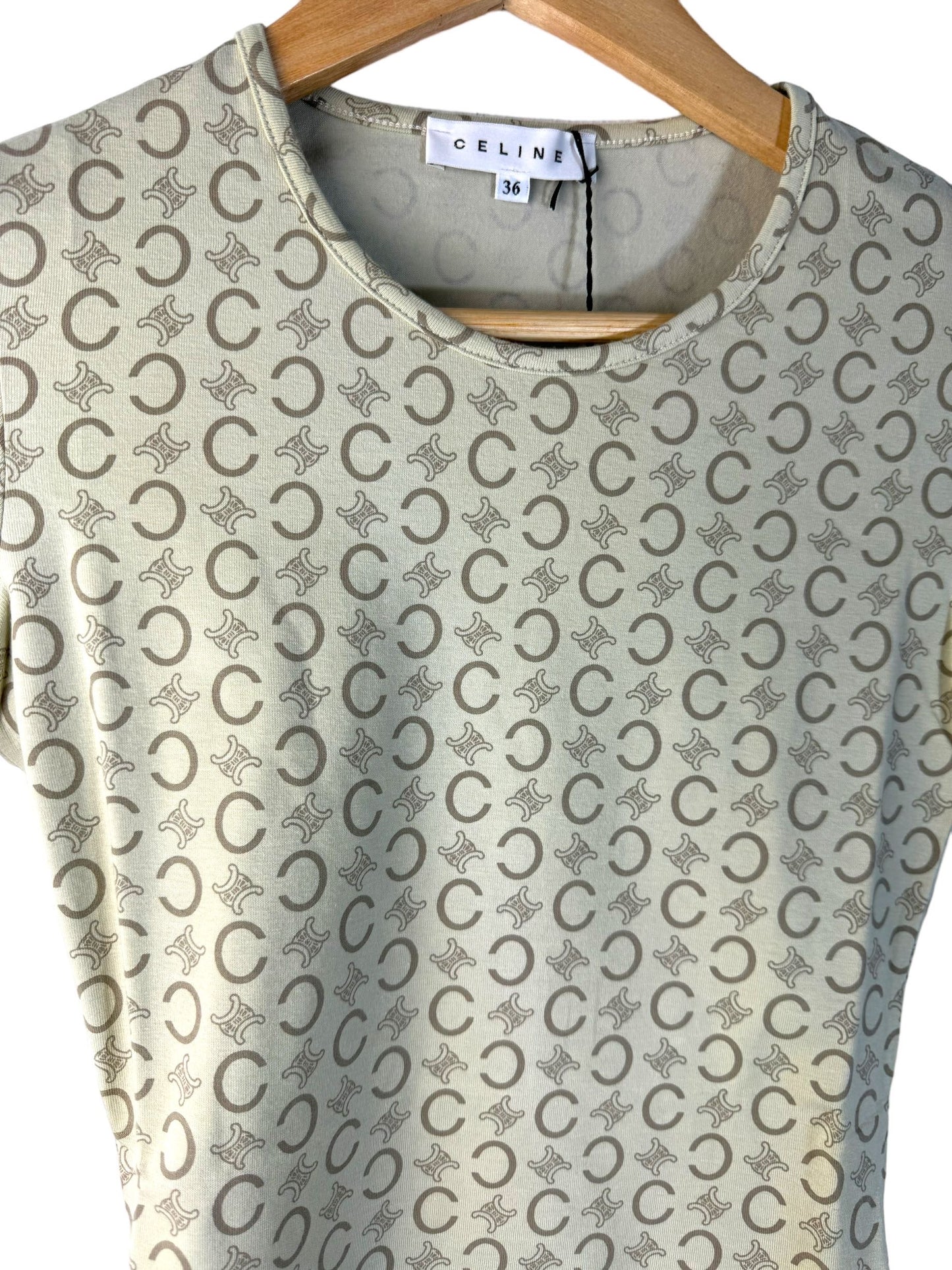 Celine t-shirt con loghi. (S)