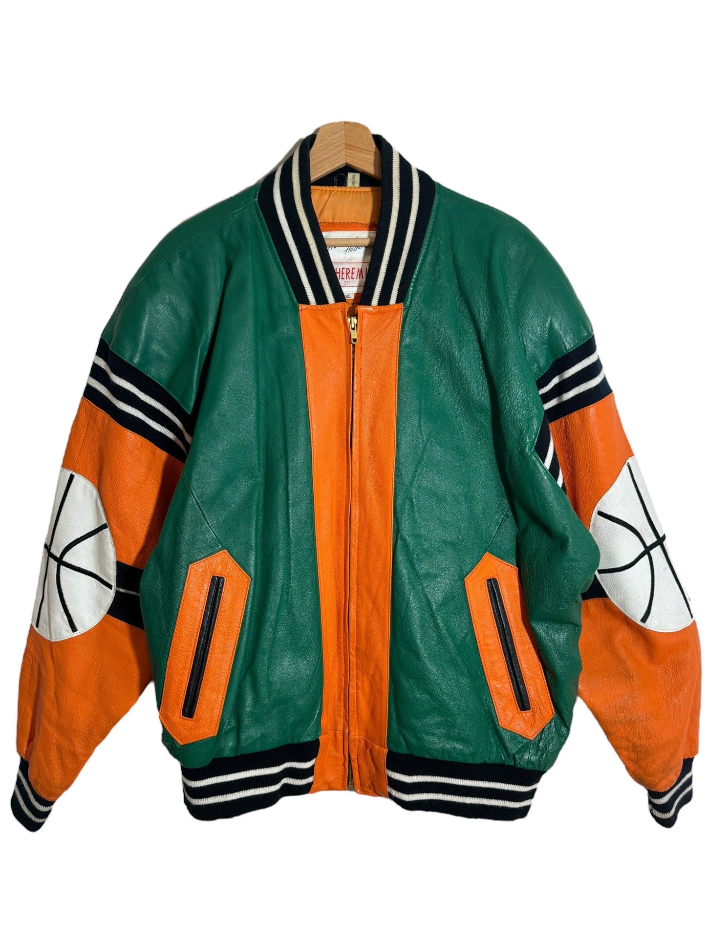 Giacca in pelle vintage Michael Hoban (XL)