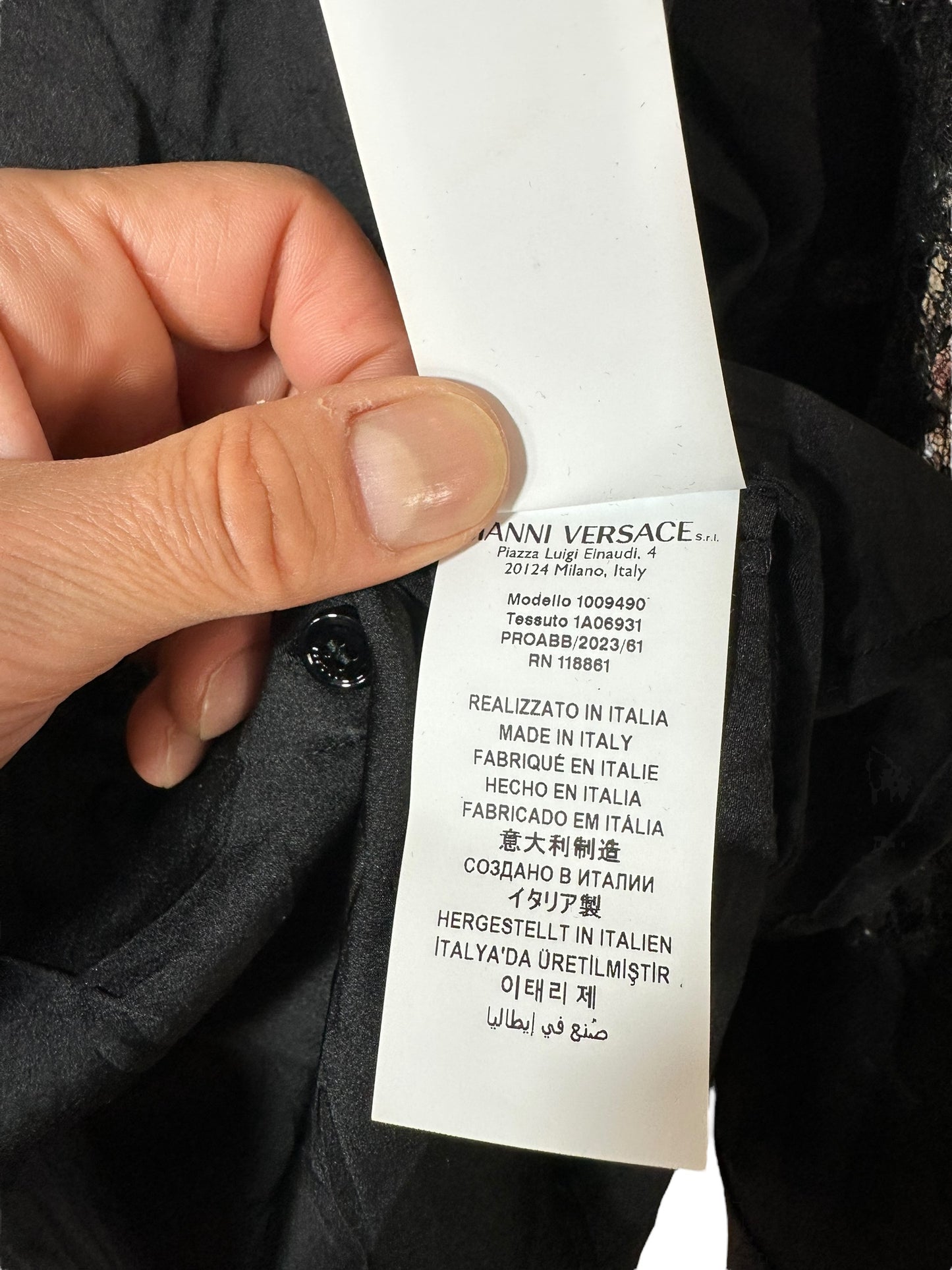 Versace camicia con inserti in pizzo (38)