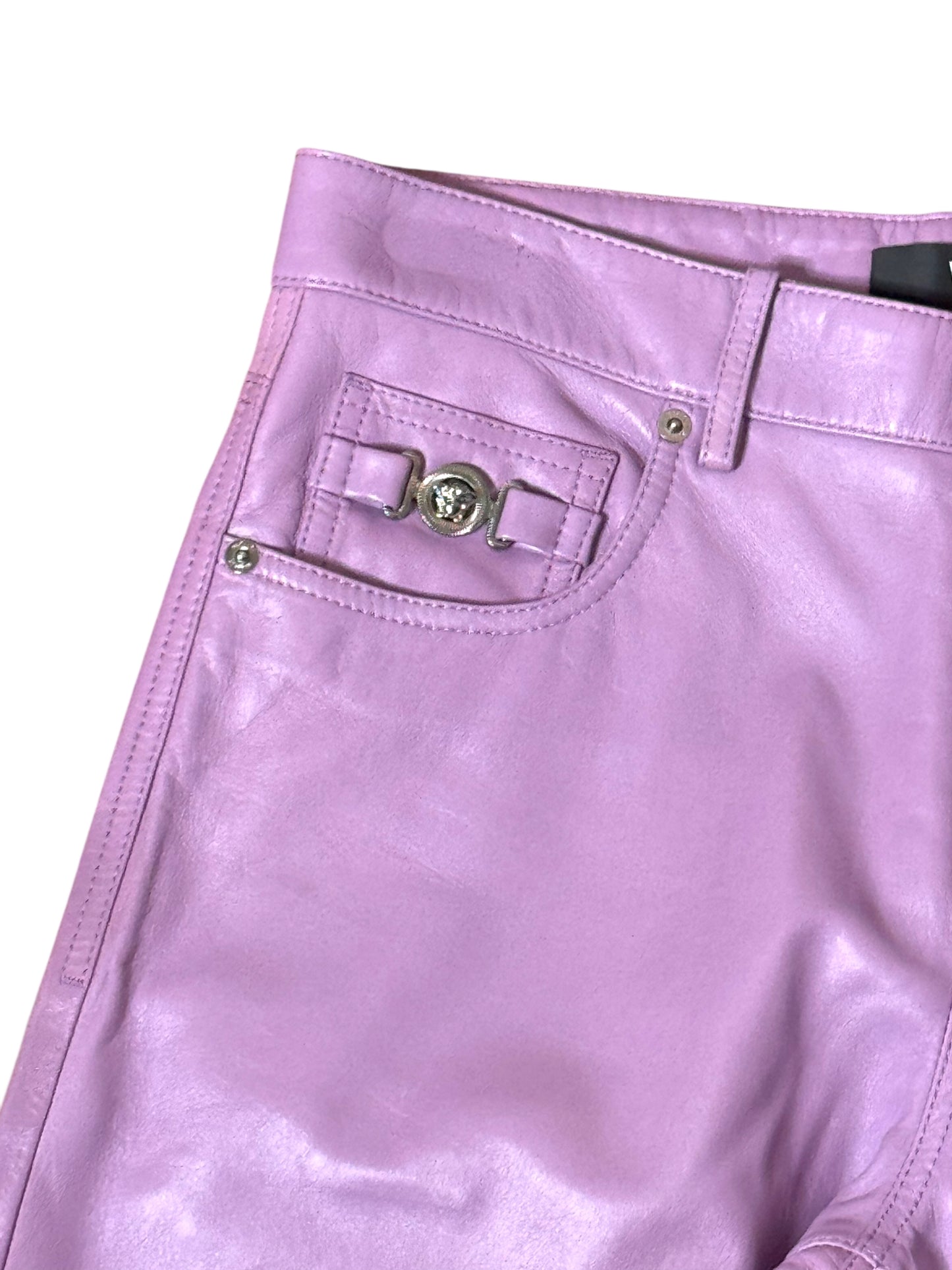 Pantaloni in pelle da uomo Versace - taglia IT 48