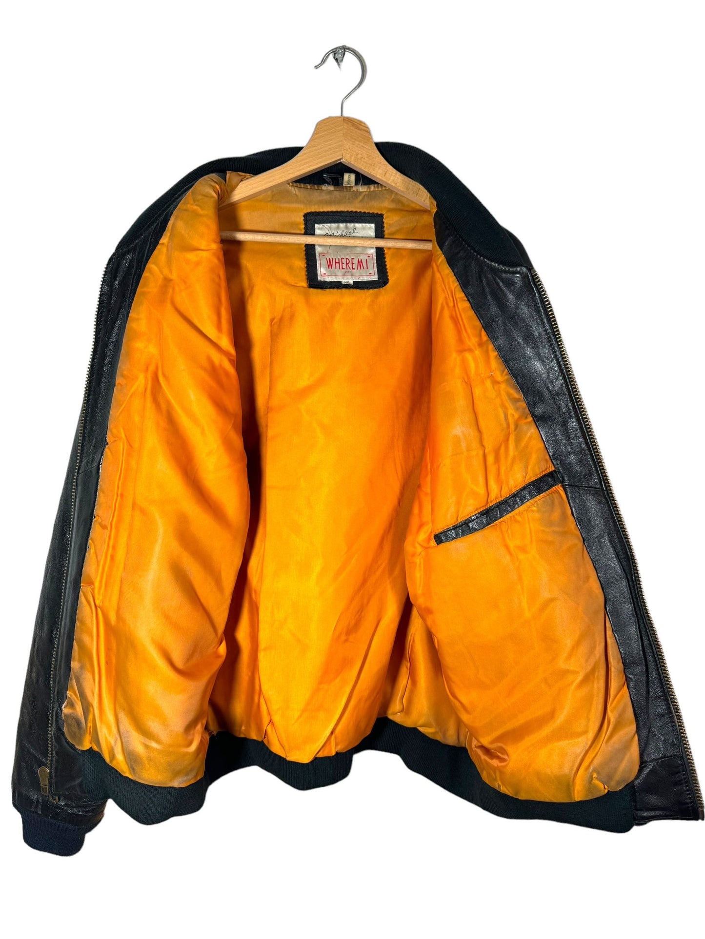 Giacca in pelle vintage Michael Hoban (XL)