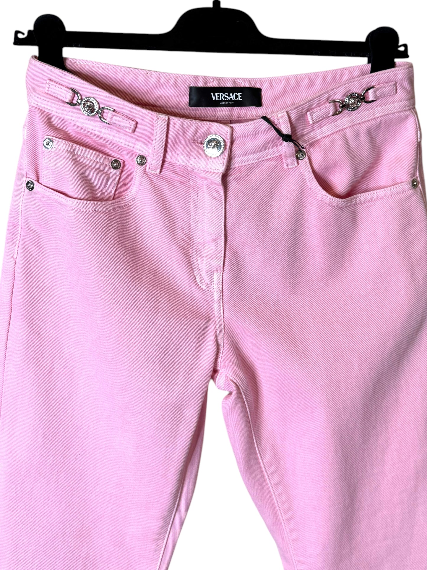 Jeans donna VERSACE rosa flare