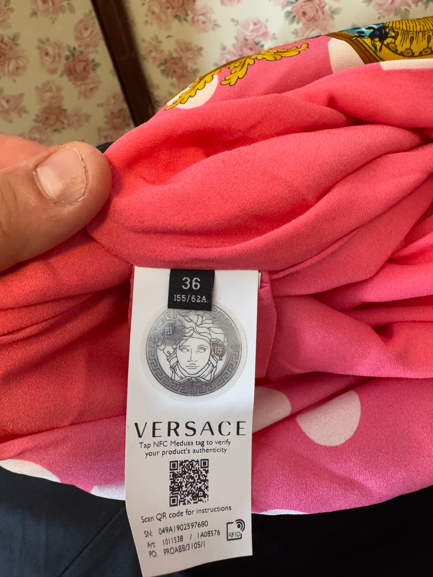 Gonna Tubino Versace Donna – Stampa Coccinelle e Pois – Taglia 38 – Made in Italy