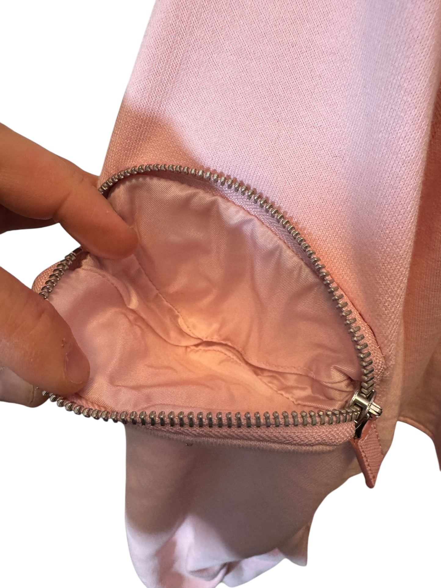 Felpa Prada Donna Rosa con Cappuccio e Mini Pochette – Taglia L