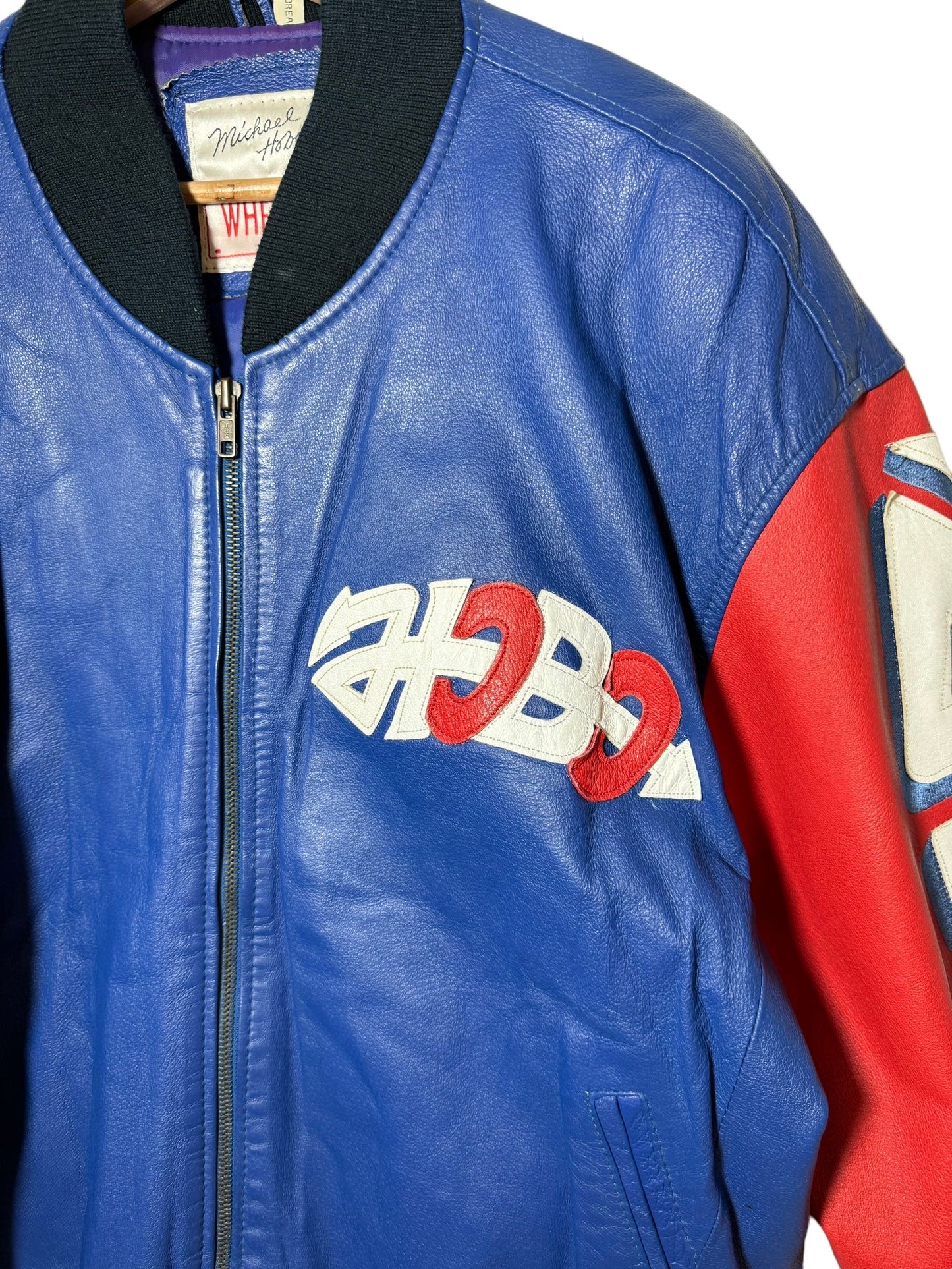 Giacca in pelle vintage Michael Hoban (L)