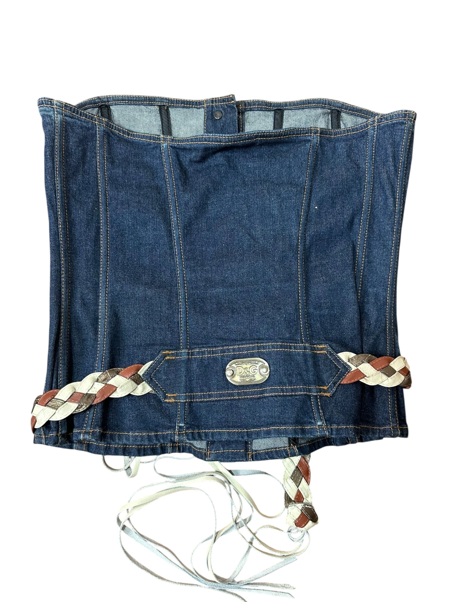 D&G bustier vintage in denim (M)