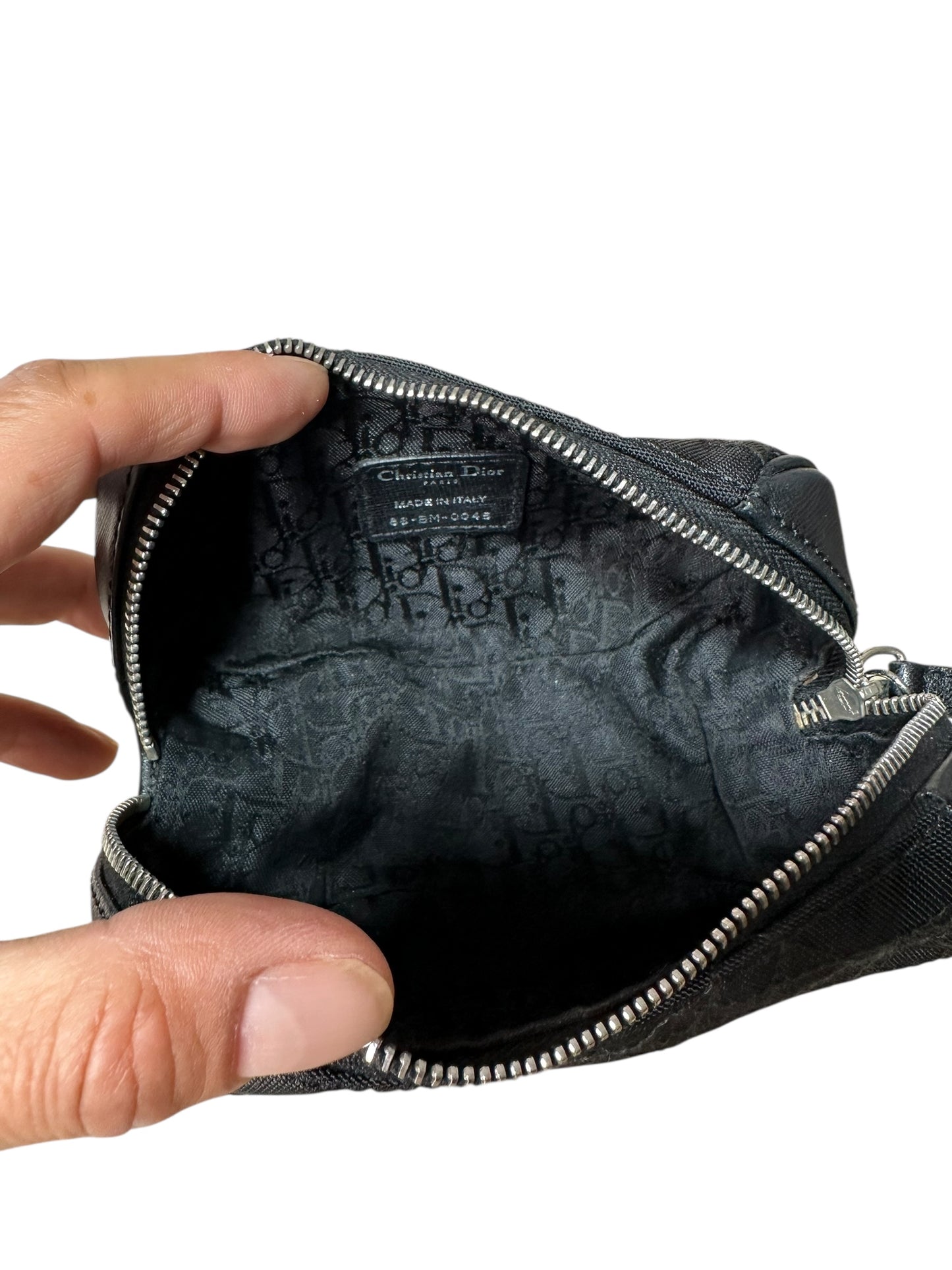 Dior mini borsa vintage in tela e pelle