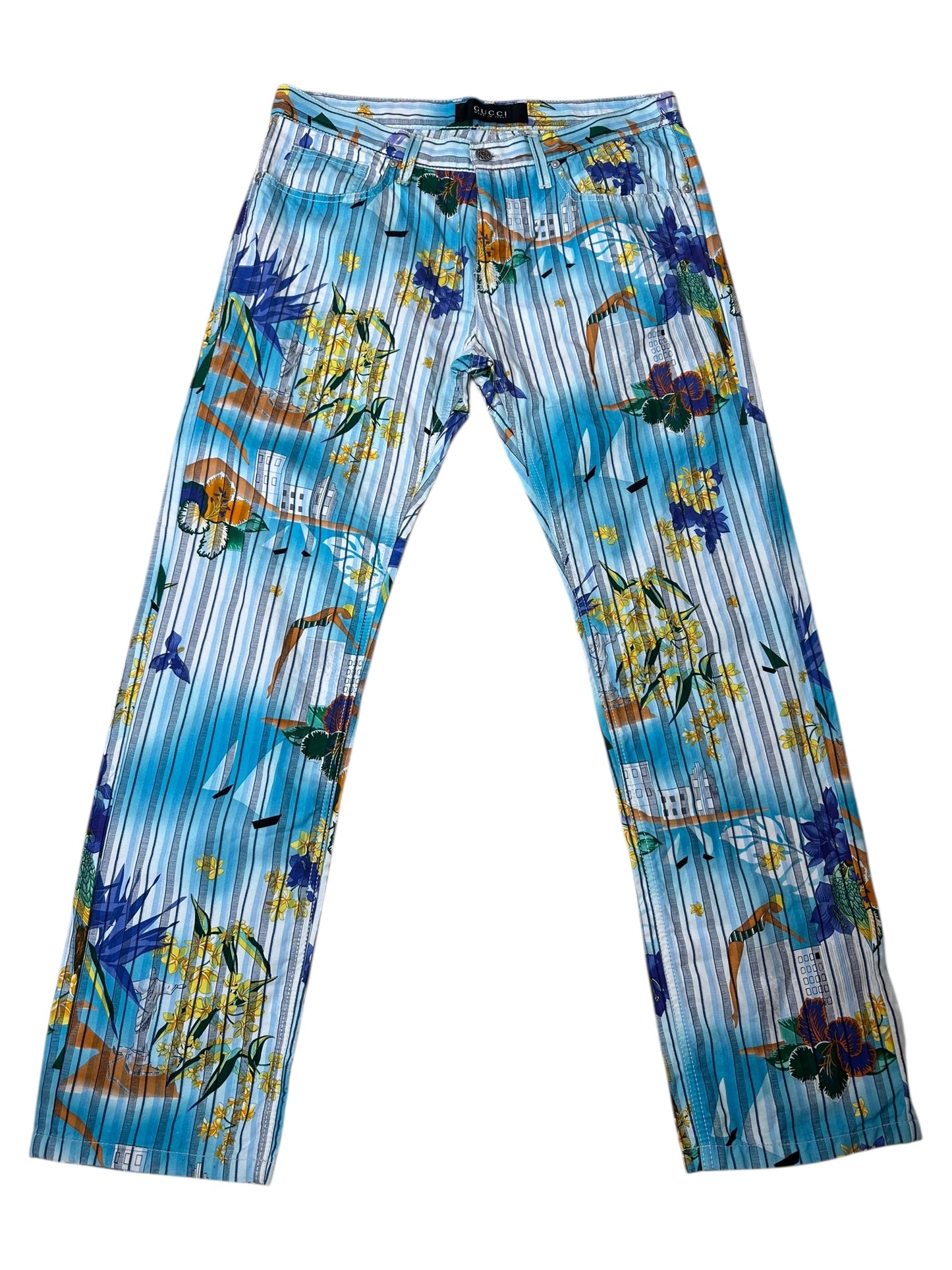 Gucci pantaloni vintage stampati (L)
