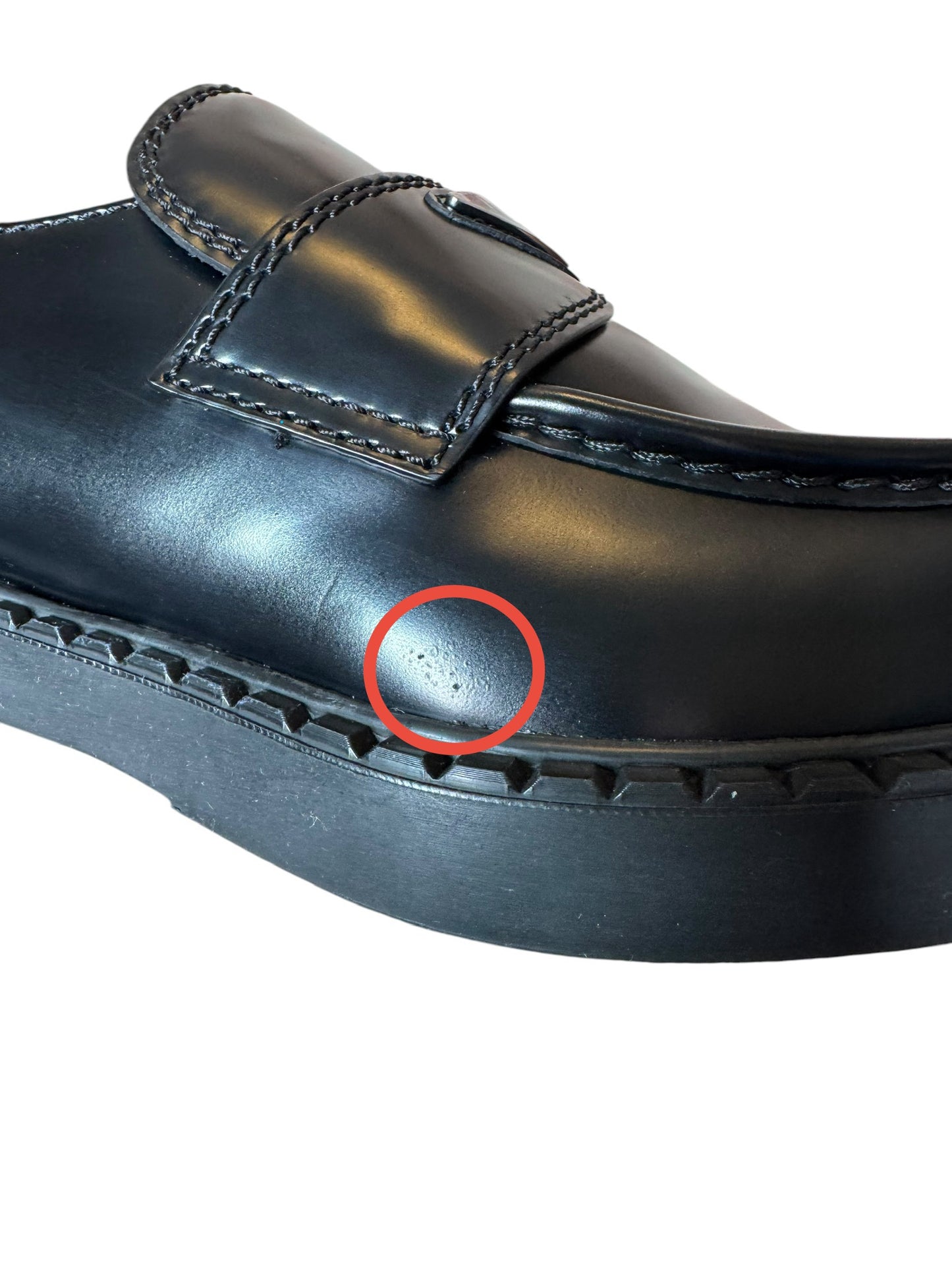 Mocassini Prada Monolith in pelle nera – Taglia 43