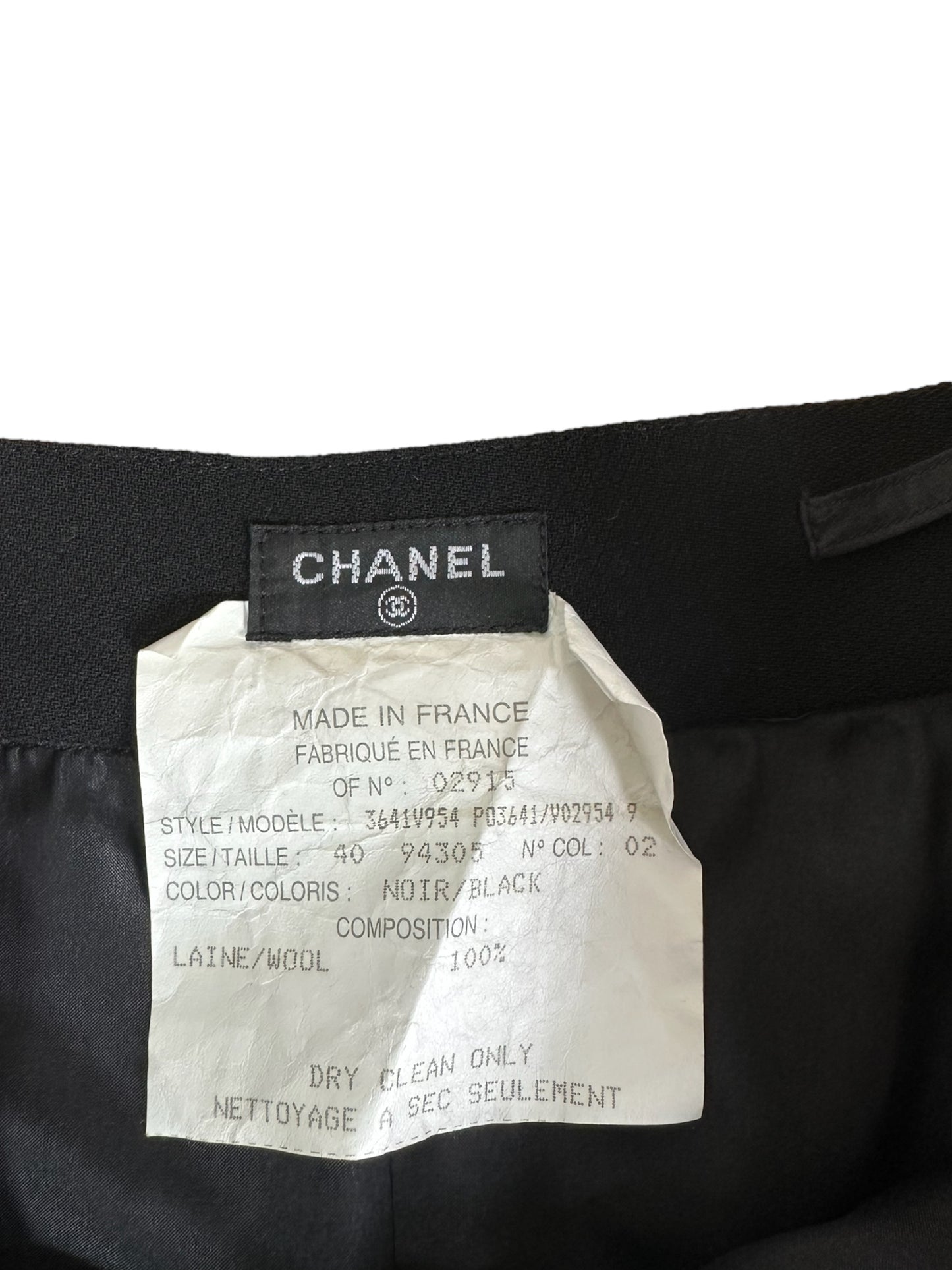 Chanel gonna vintage in lana (S)