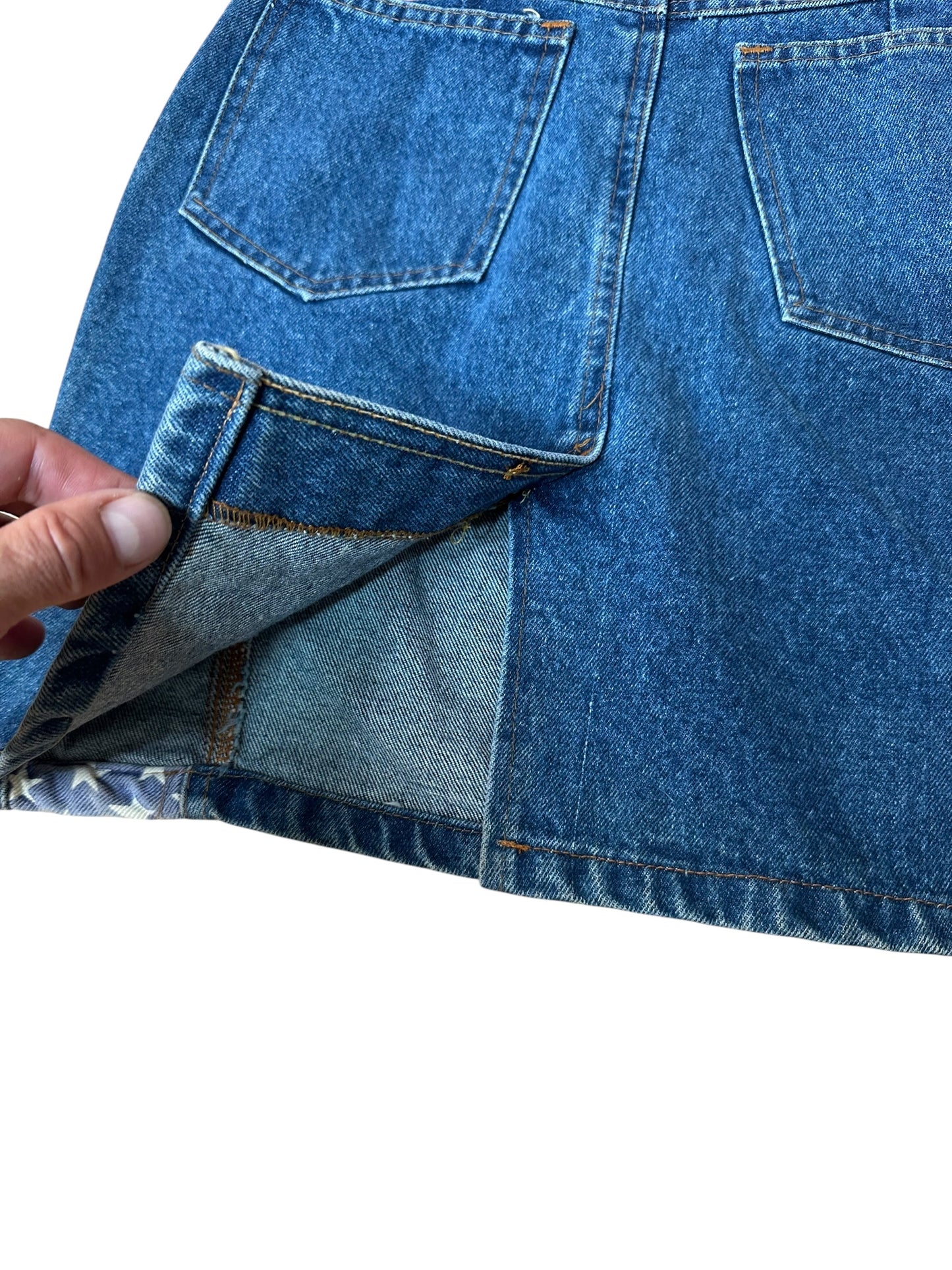 Mini gonna vintage in denim (M)