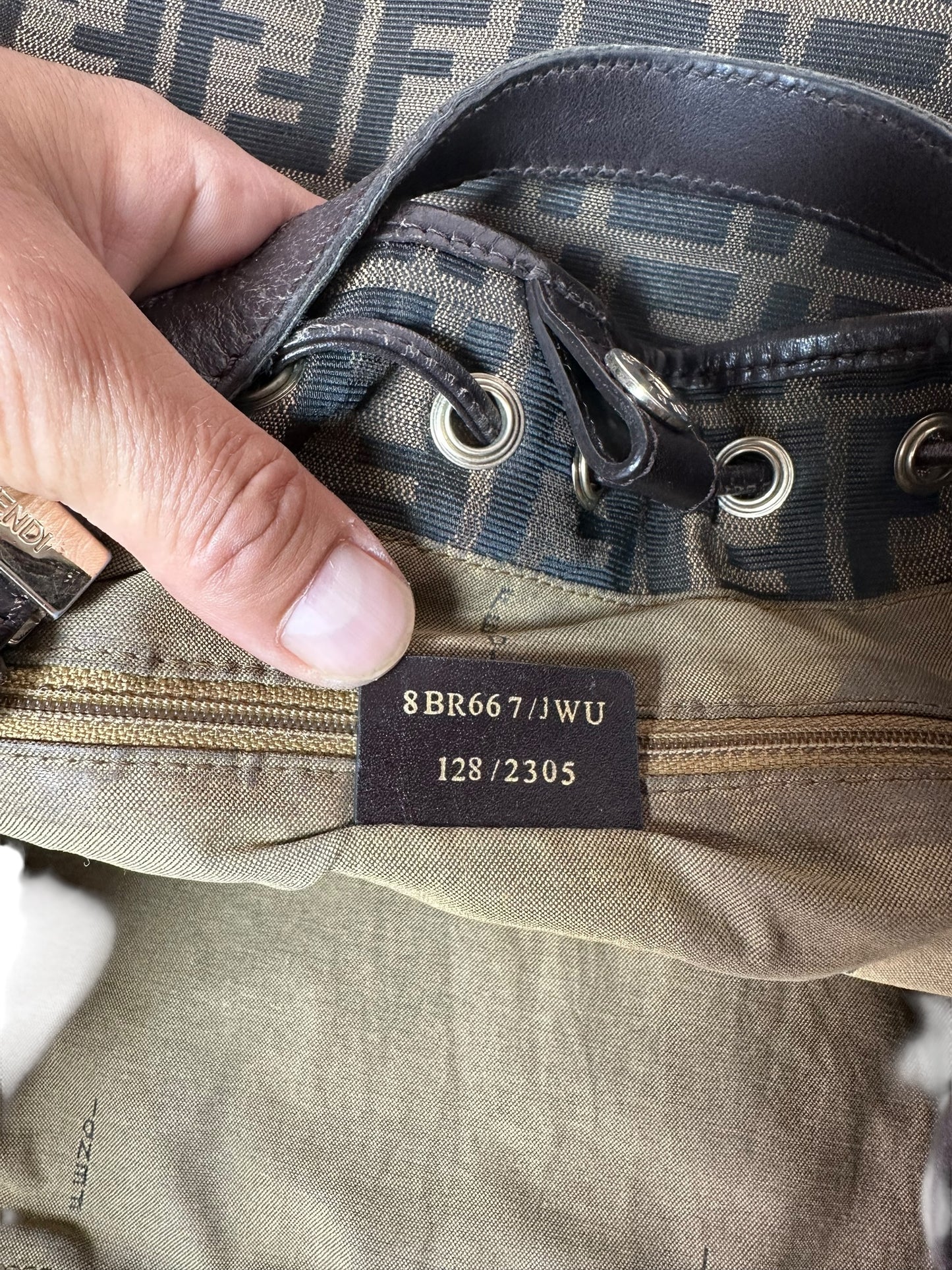 Fendi borsa hobo vintage in tela FF
