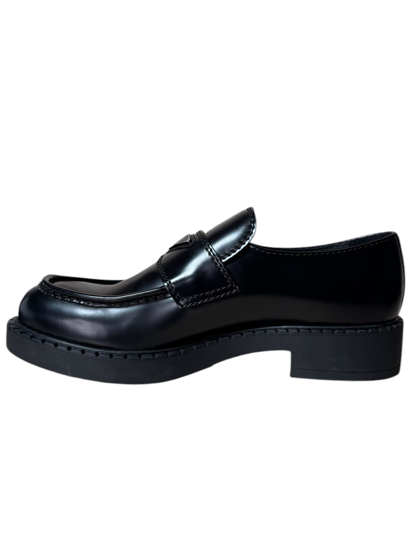 Mocassini Prada Monolith in pelle nera – Taglia 43