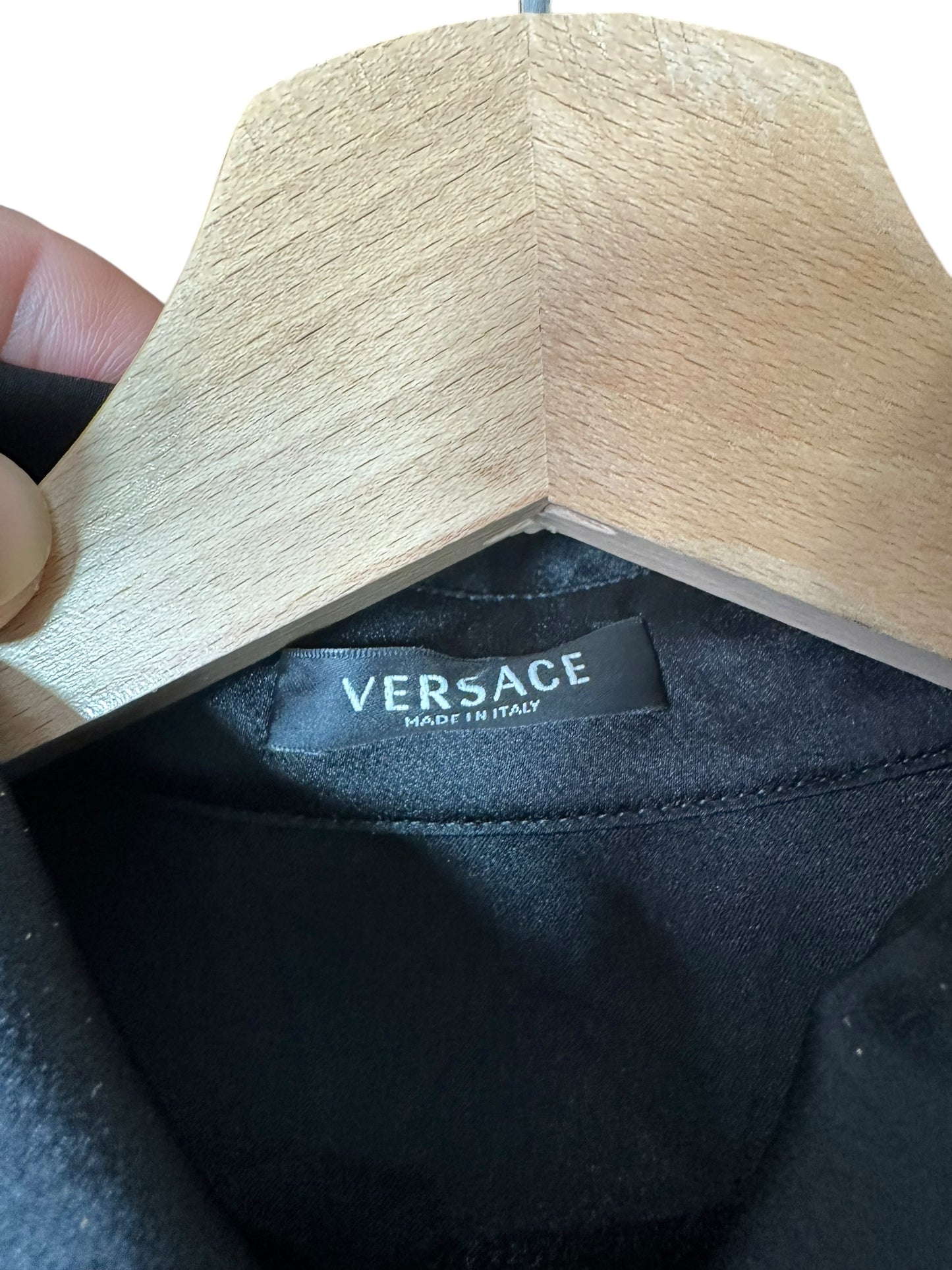 Versace camicia con inserti in pizzo (38)