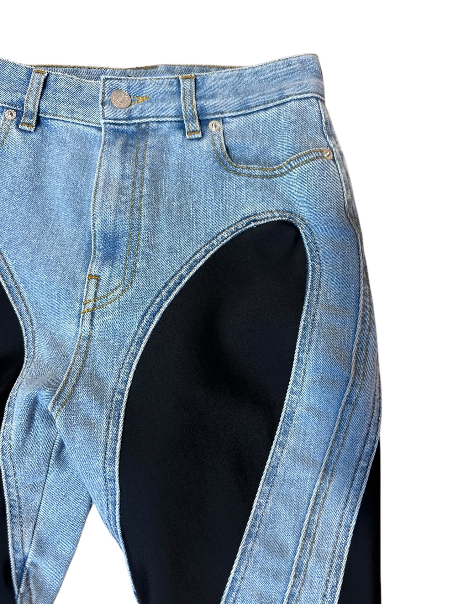 Mugler jeans con inserti (S)