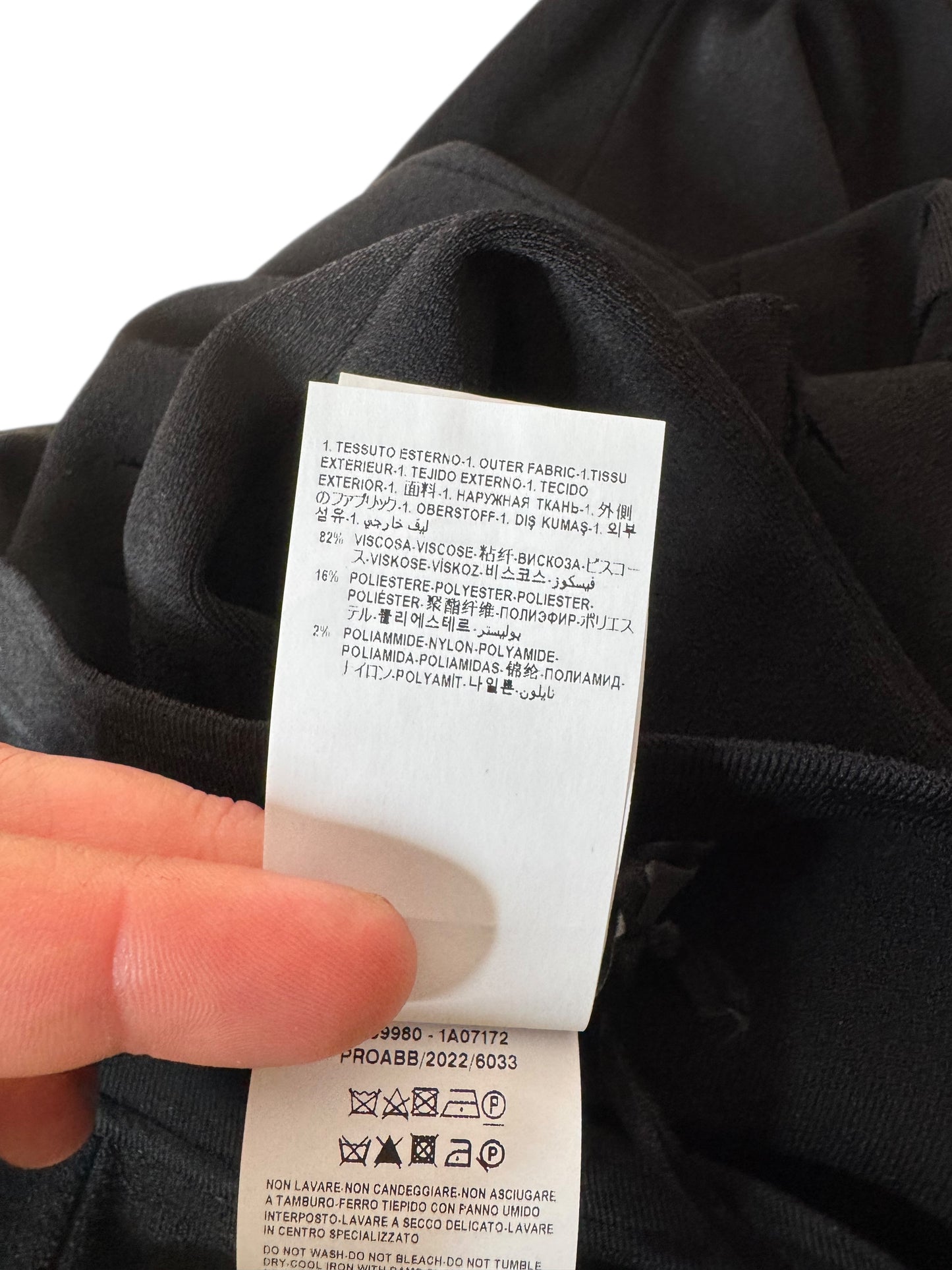Versace Pantaloni Neri Cut-Out in Maglia – Taglia IT 36 – Made in Italy