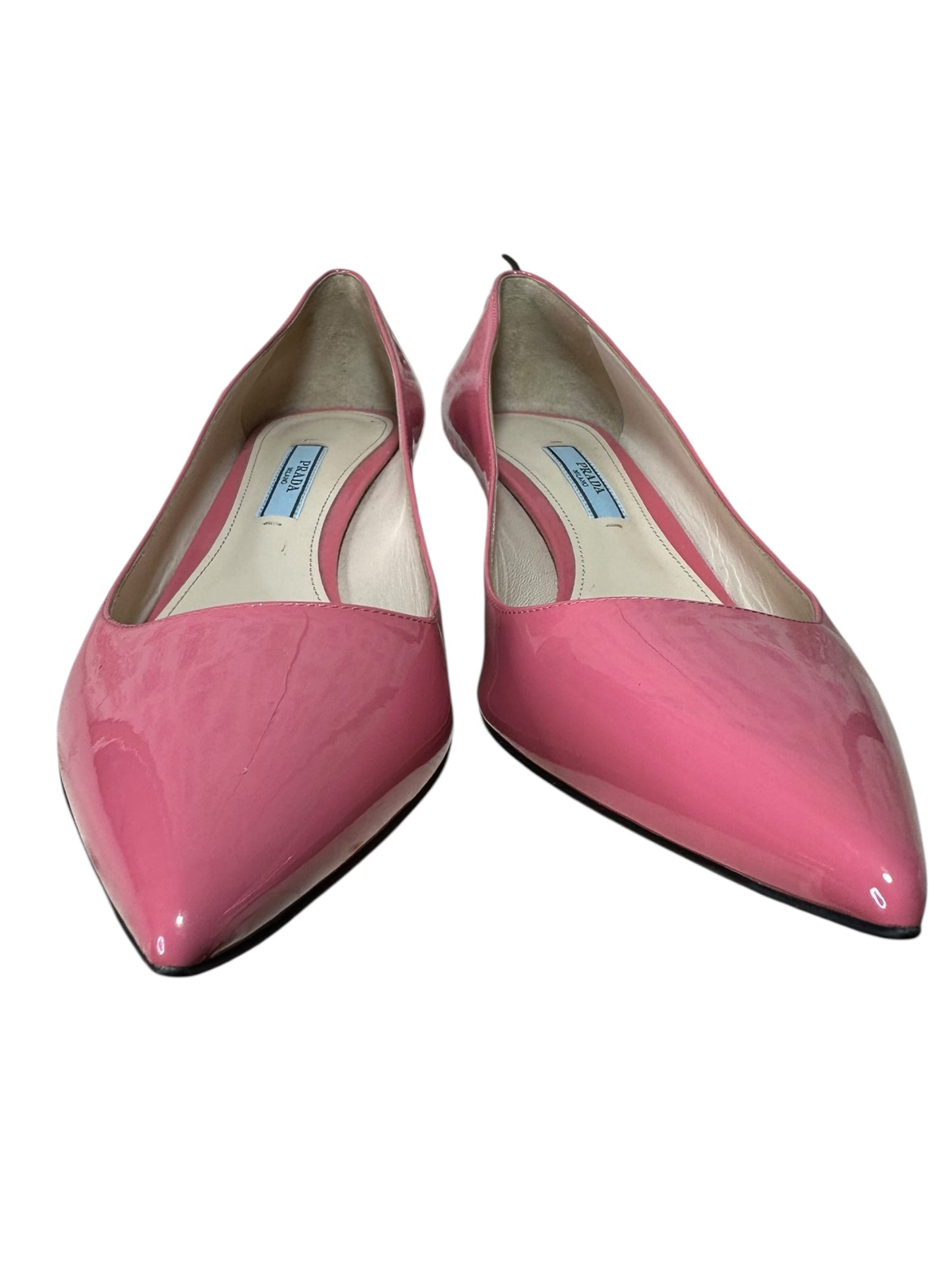 Prada decolletè in vernice rosa