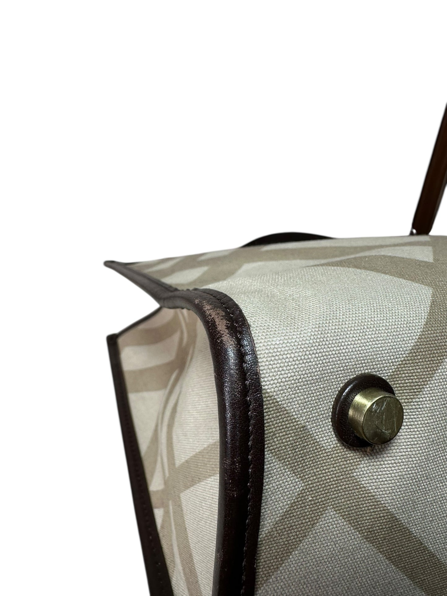 Burberry borsa vintage in tela e pelle