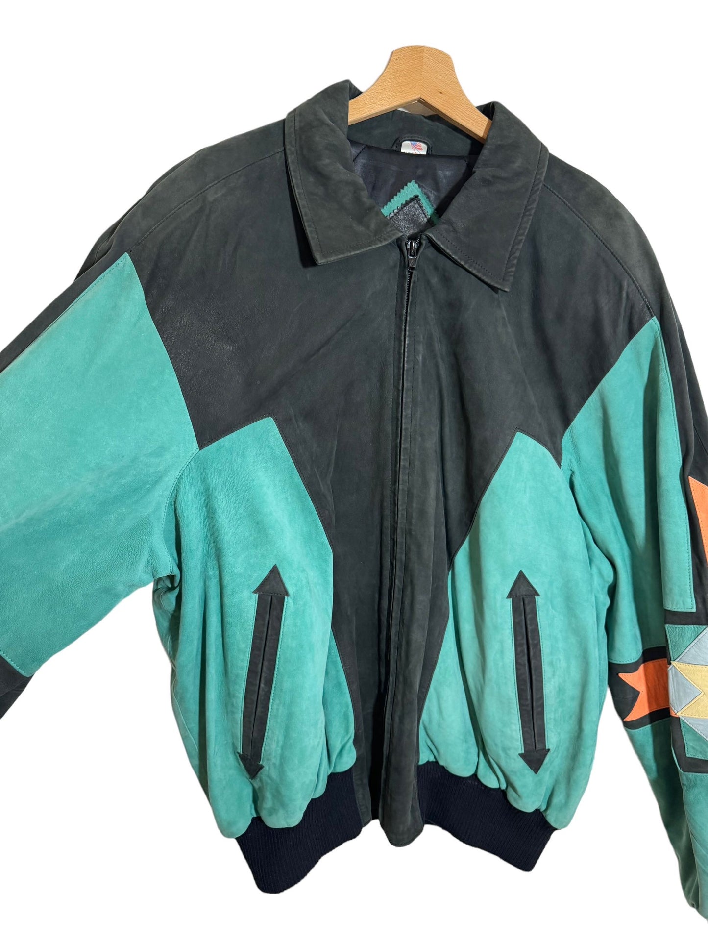 Giacca in pelle vintage Michael Hoban (XL)