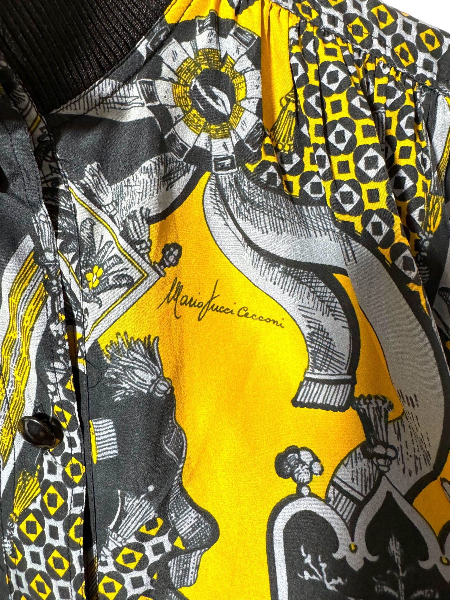 Bomber leggero vintage stampato (L)